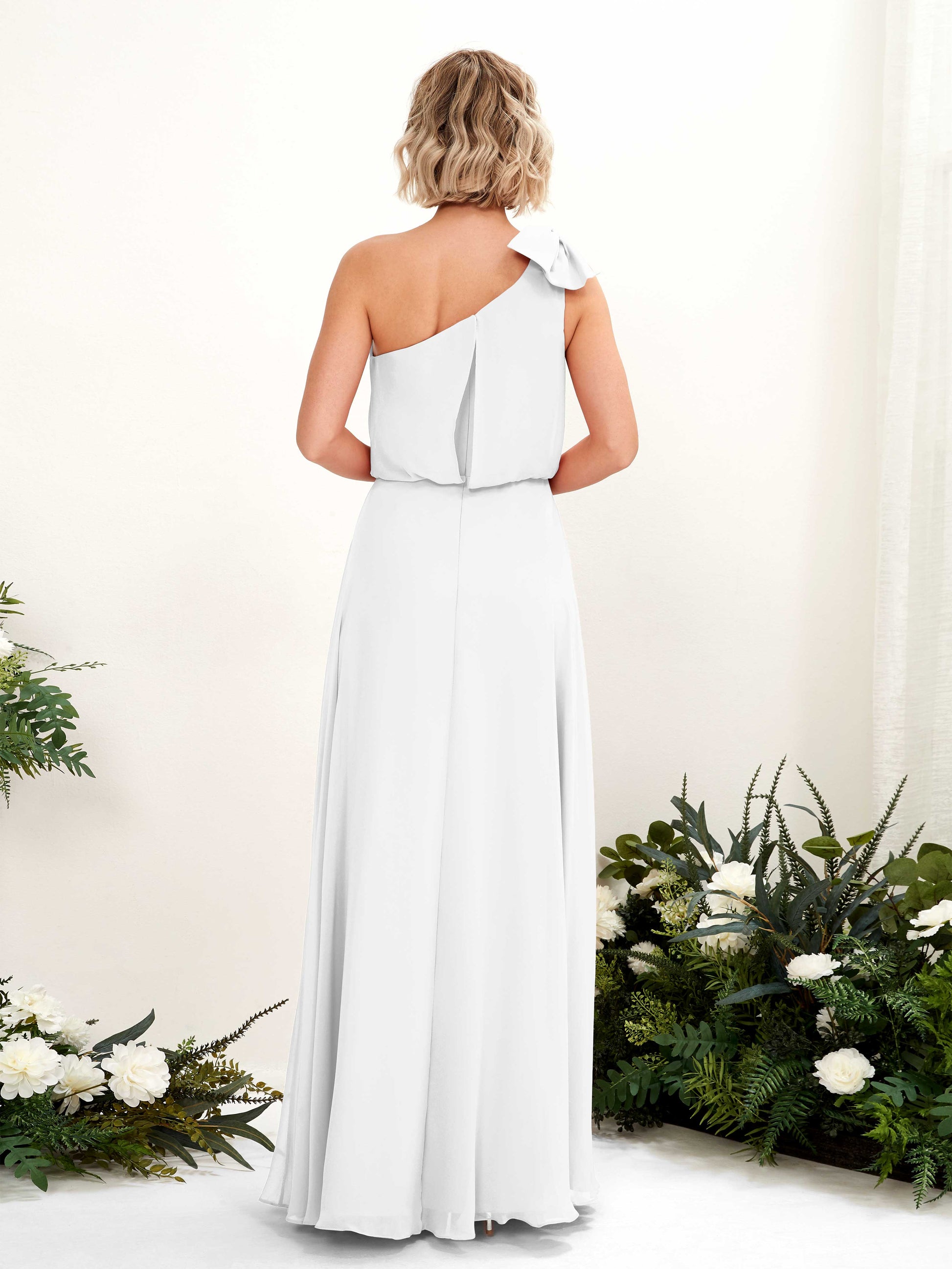 Laurel White One Shoulder Maxi Dress