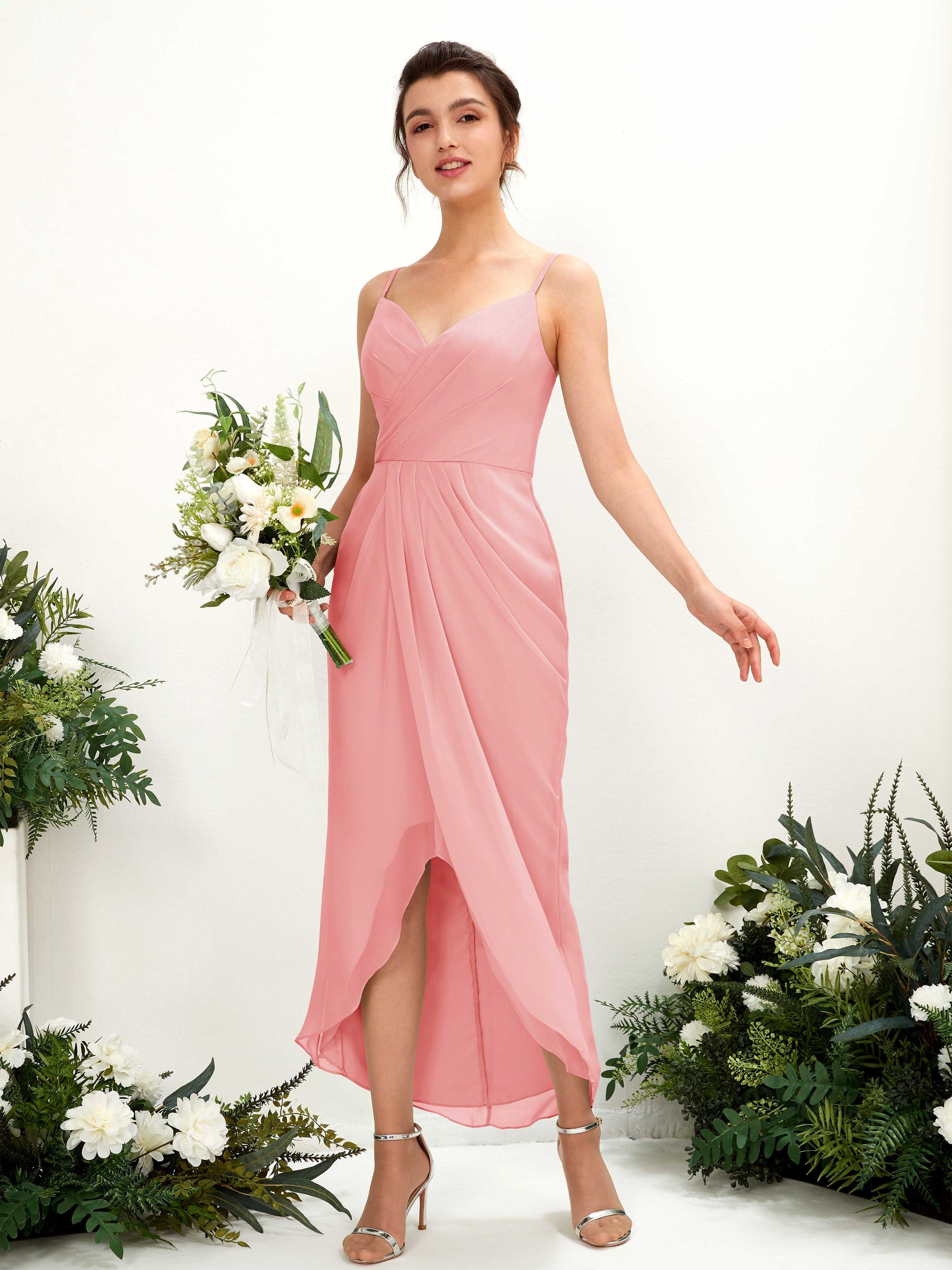 Liliane Ballet Pink Sleeveless Midi Dress