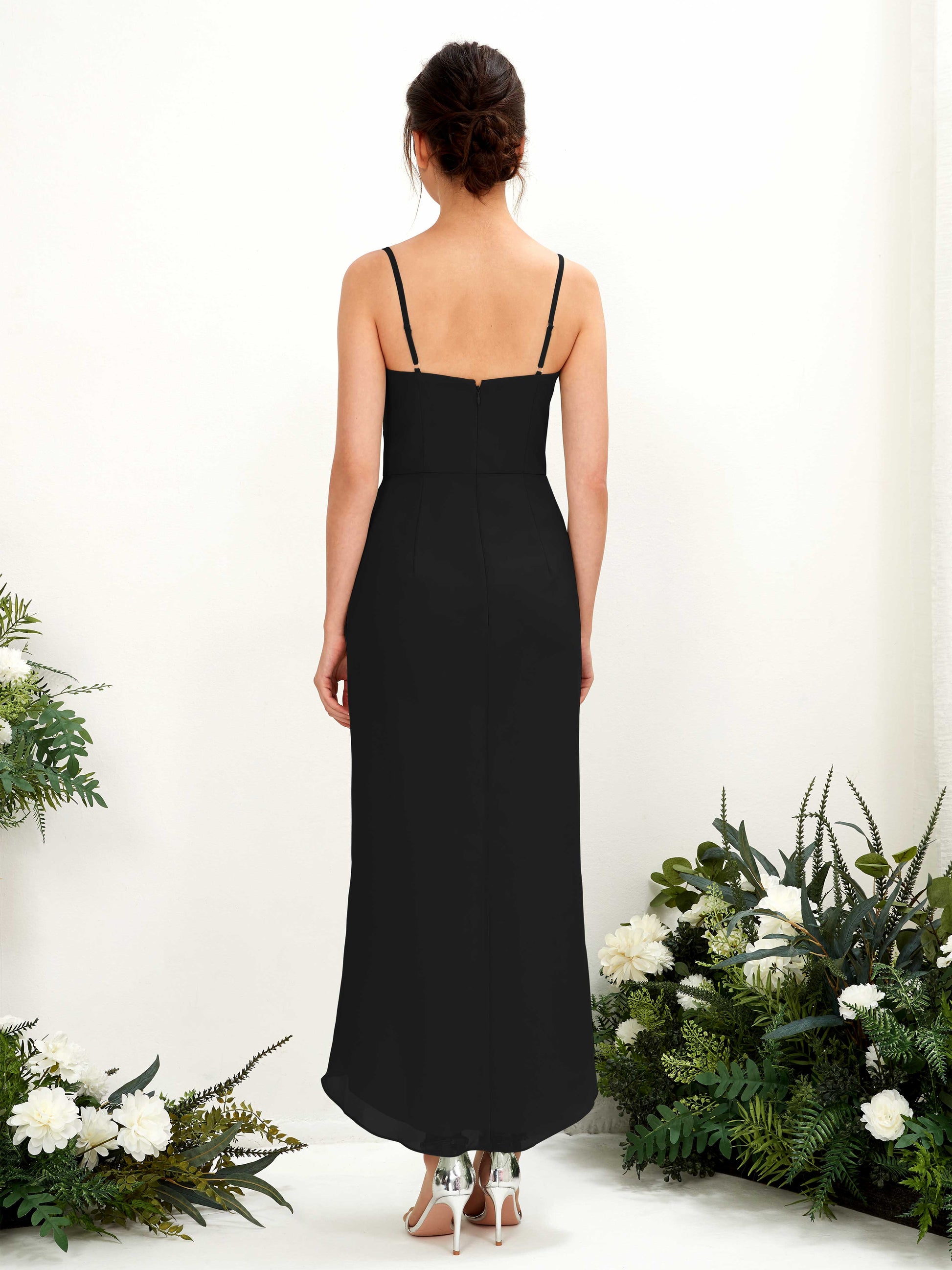 Liliane Black Sleeveless Midi Dress