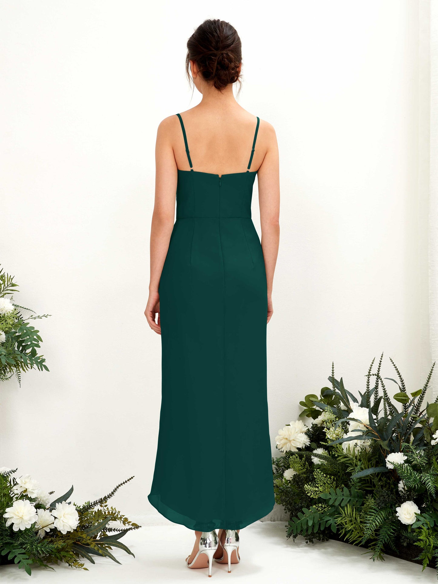 Liliane Dark Emerald Sleeveless Midi Dress