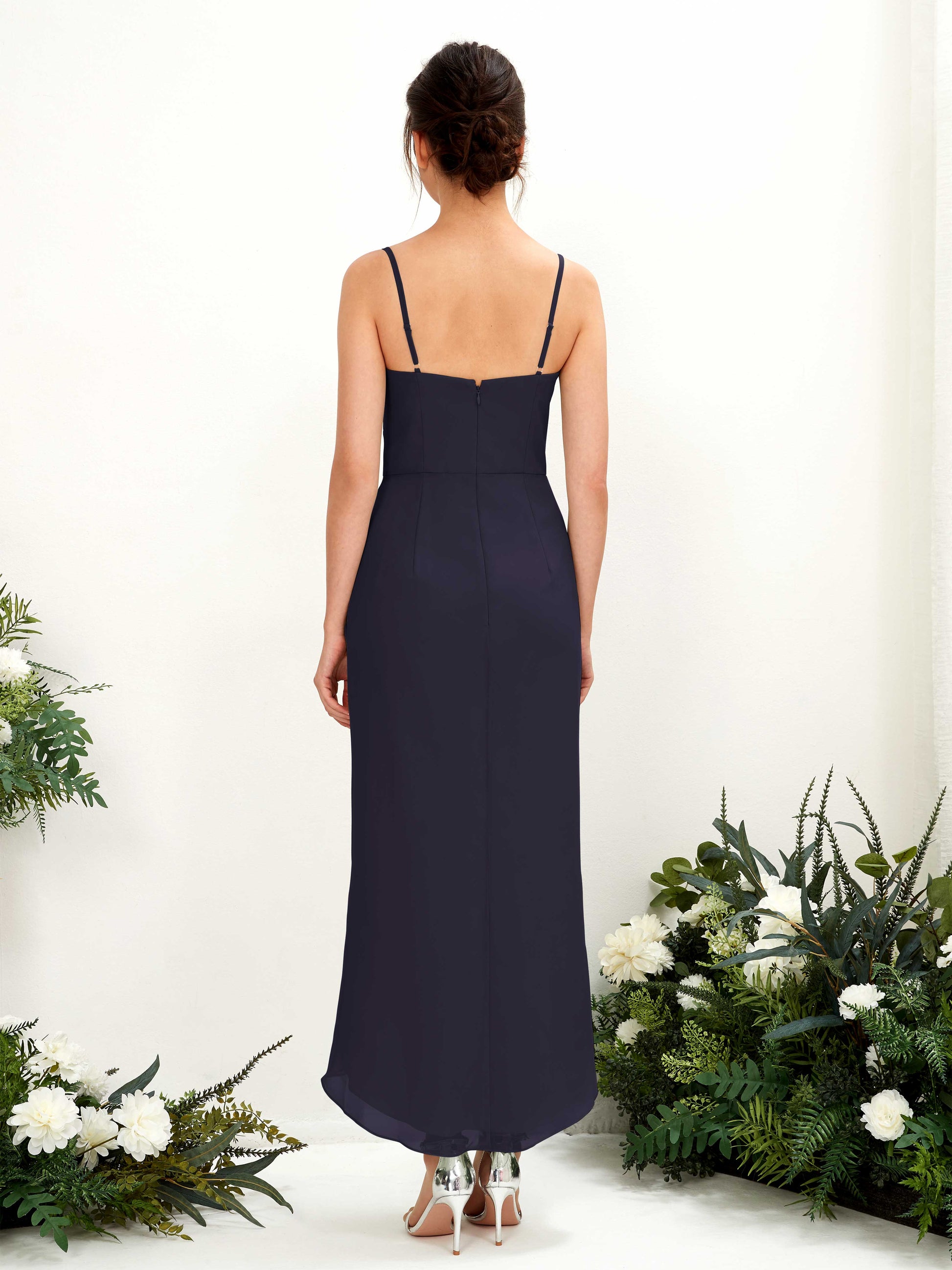 Liliane Dark Navy Sleeveless Midi Dress