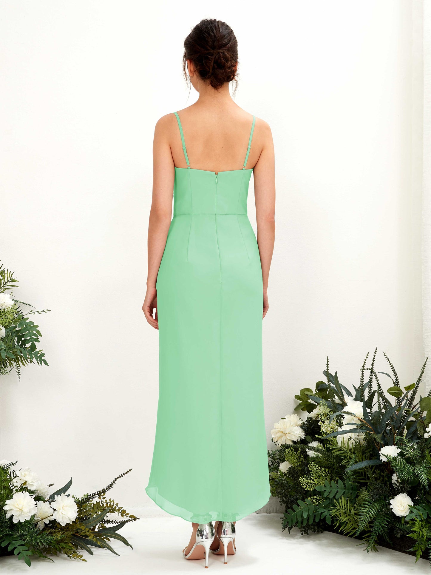 Liliane Mint Green Sleeveless Midi Dress