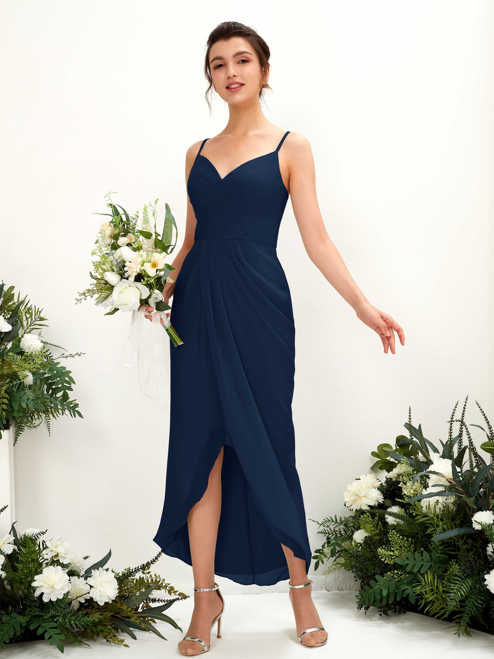 Liliane Navy Sleeveless Midi Dress