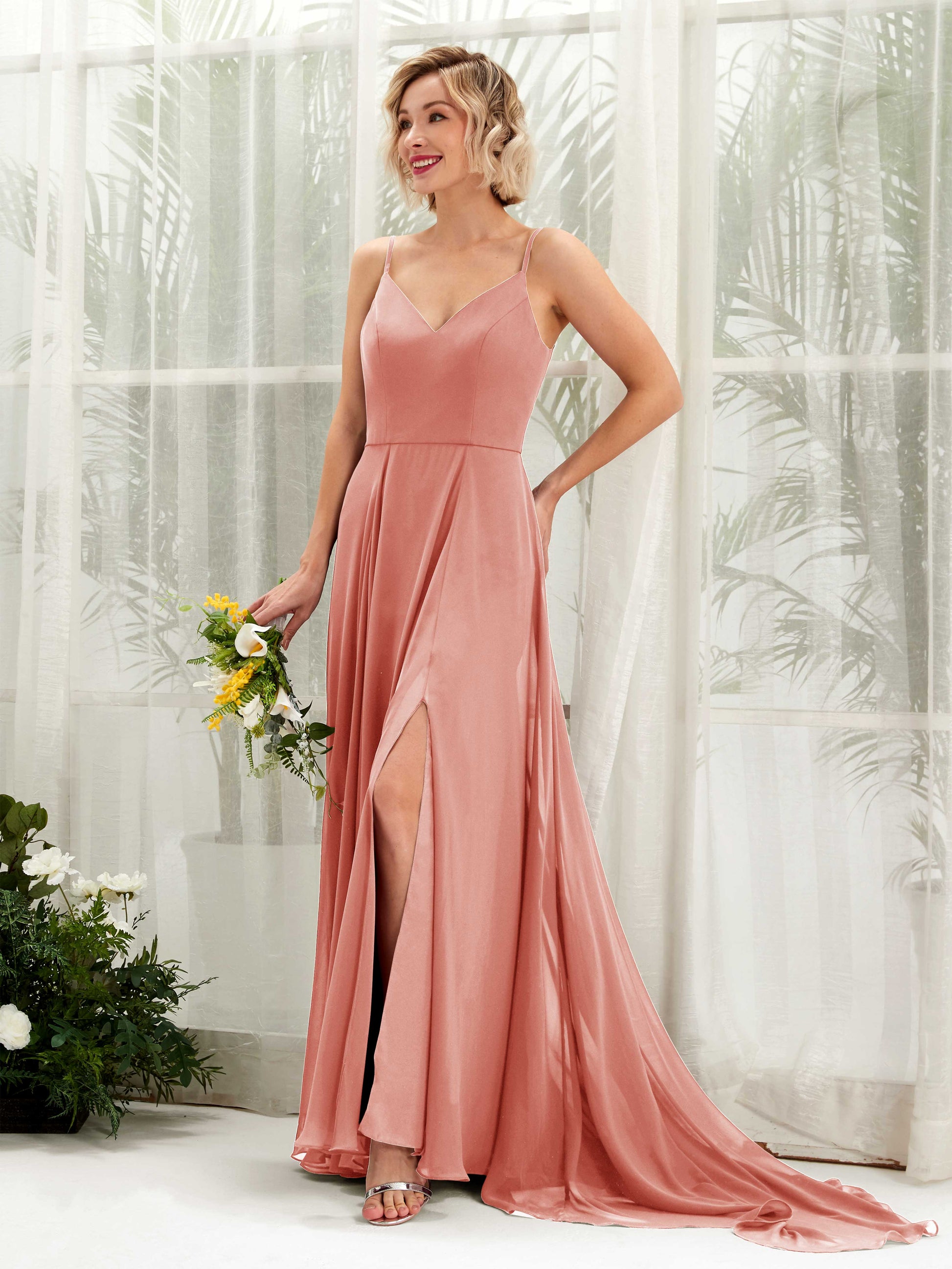 Mana Champagne Rose Sleeveless Maxi Dress