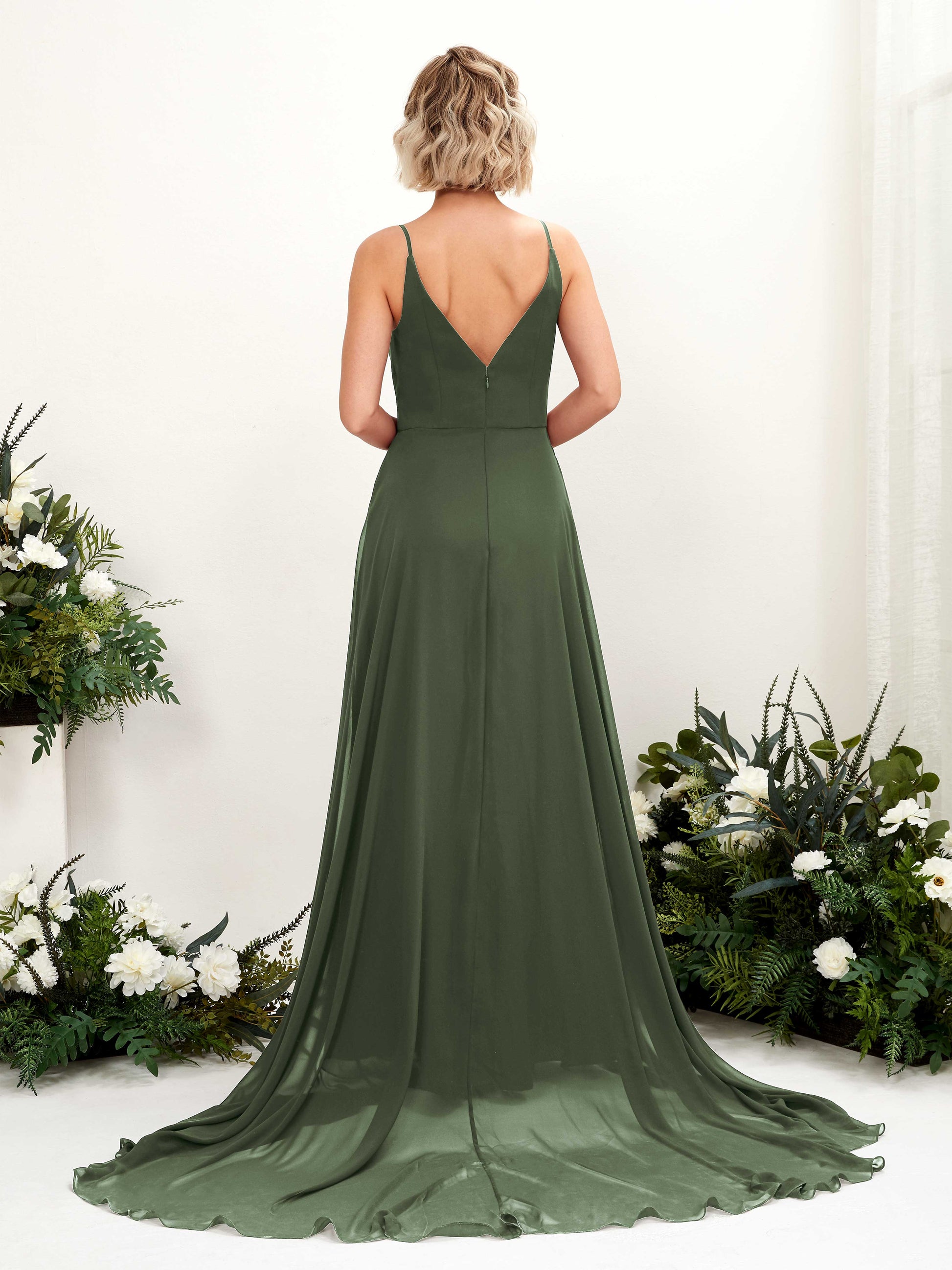 Mana Martini Olive Sleeveless Maxi Dress