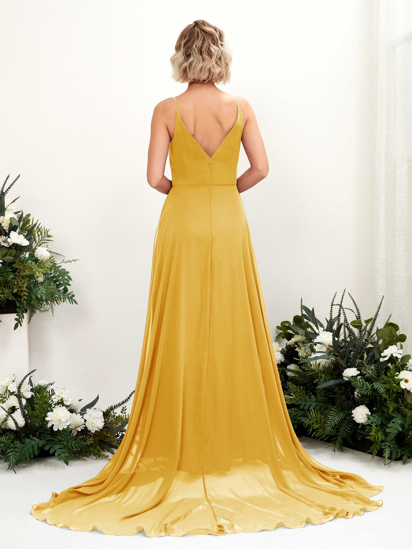 Mana Mustard Yellow Sleeveless Maxi Dress