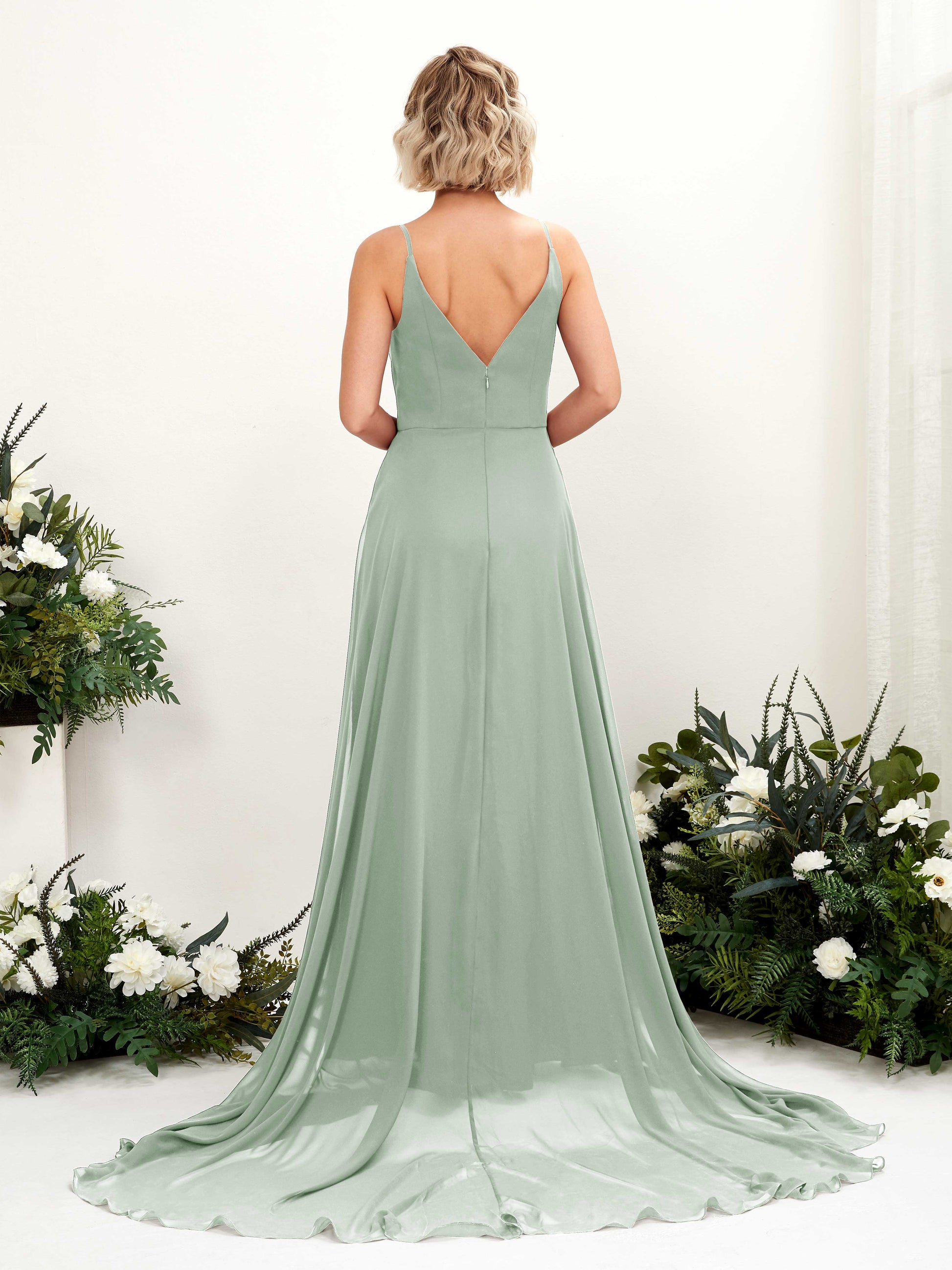 Mana Sage Green Sleeveless Maxi Dress