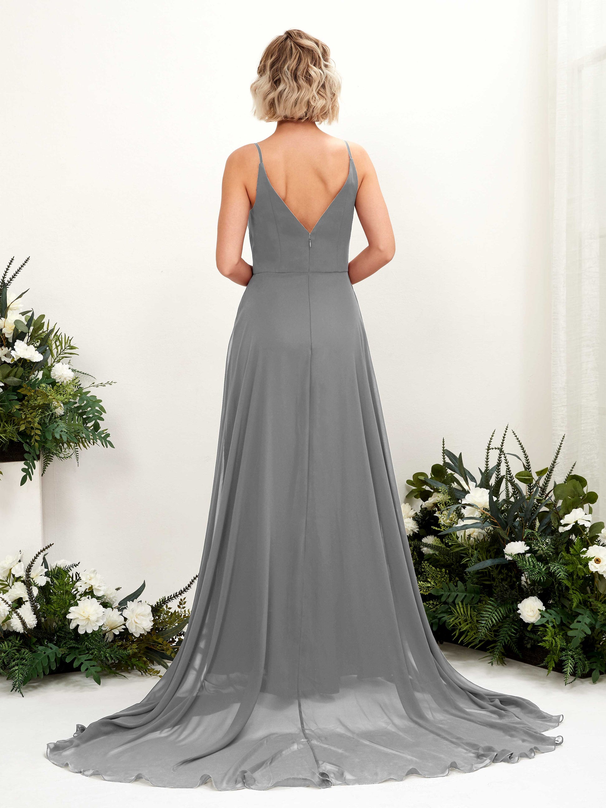 Mana Steel Gray Sleeveless Maxi Dress