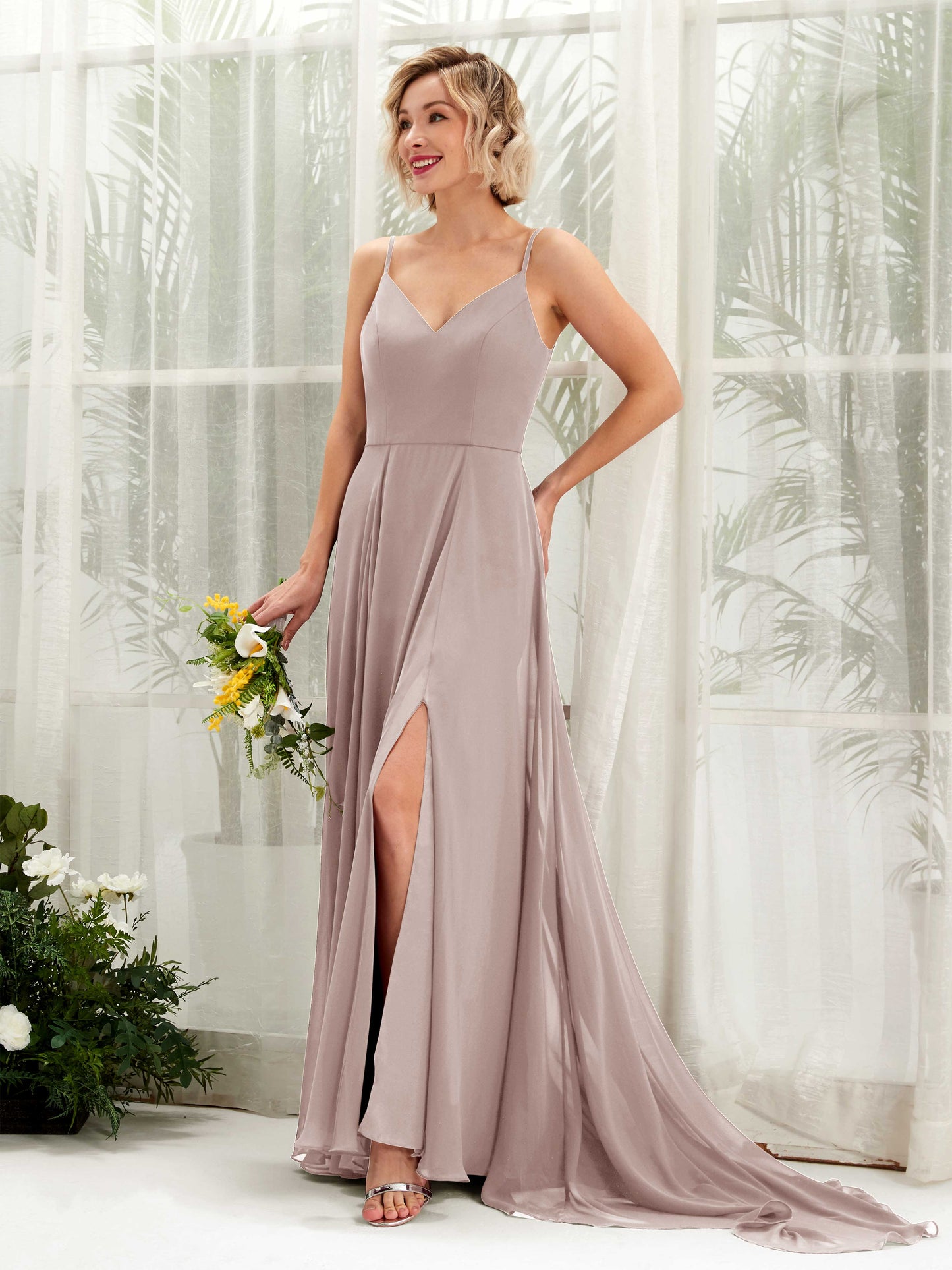 Mana Taupe Sleeveless Maxi Dress