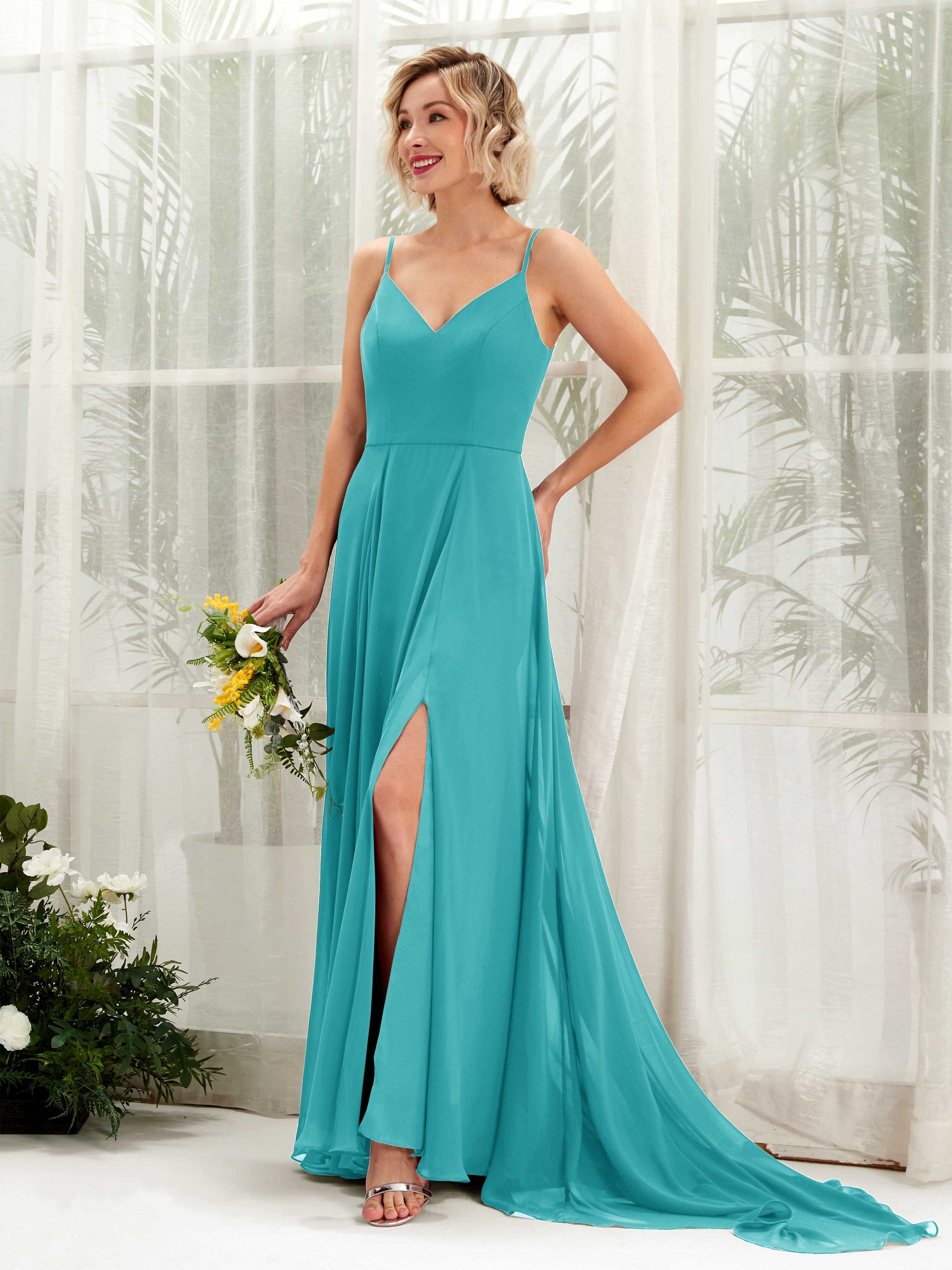 Mana Turquoise Sleeveless Maxi Dress