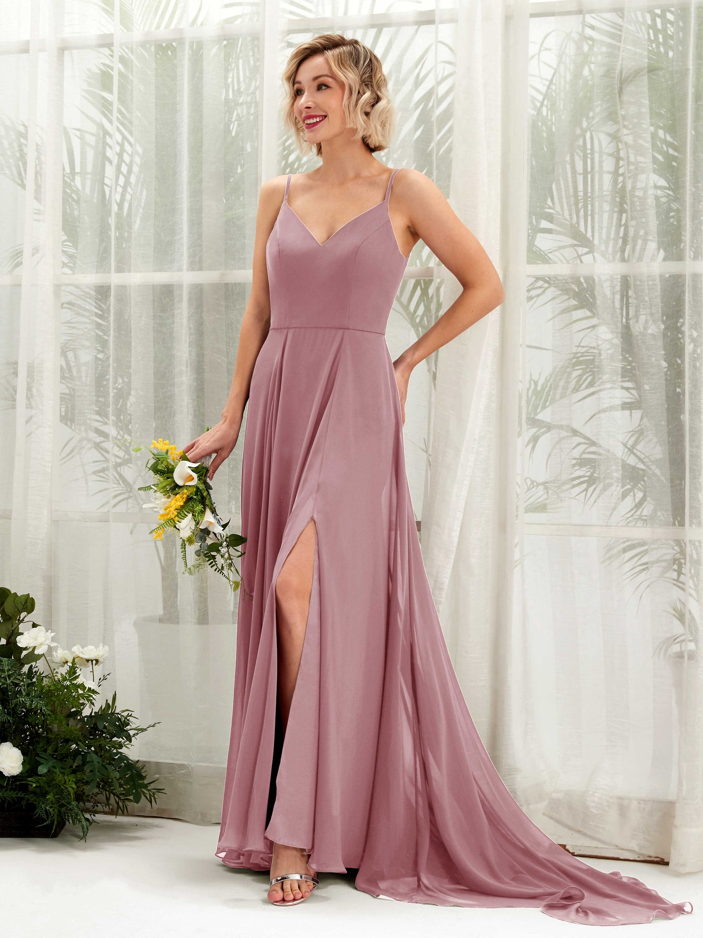 Mana Vintage Mauve Sleeveless Maxi Dress