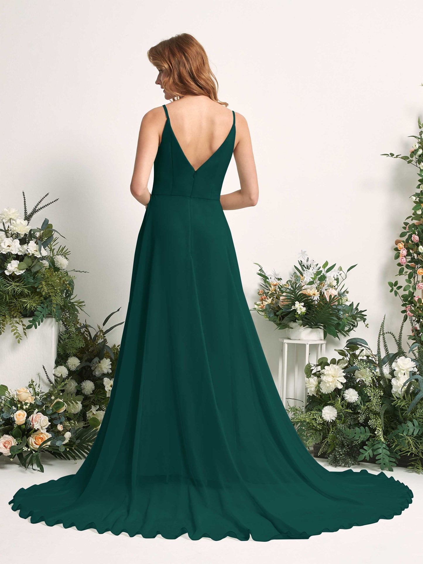 Marcia Dark Emerald Sleeveless Maxi Dress