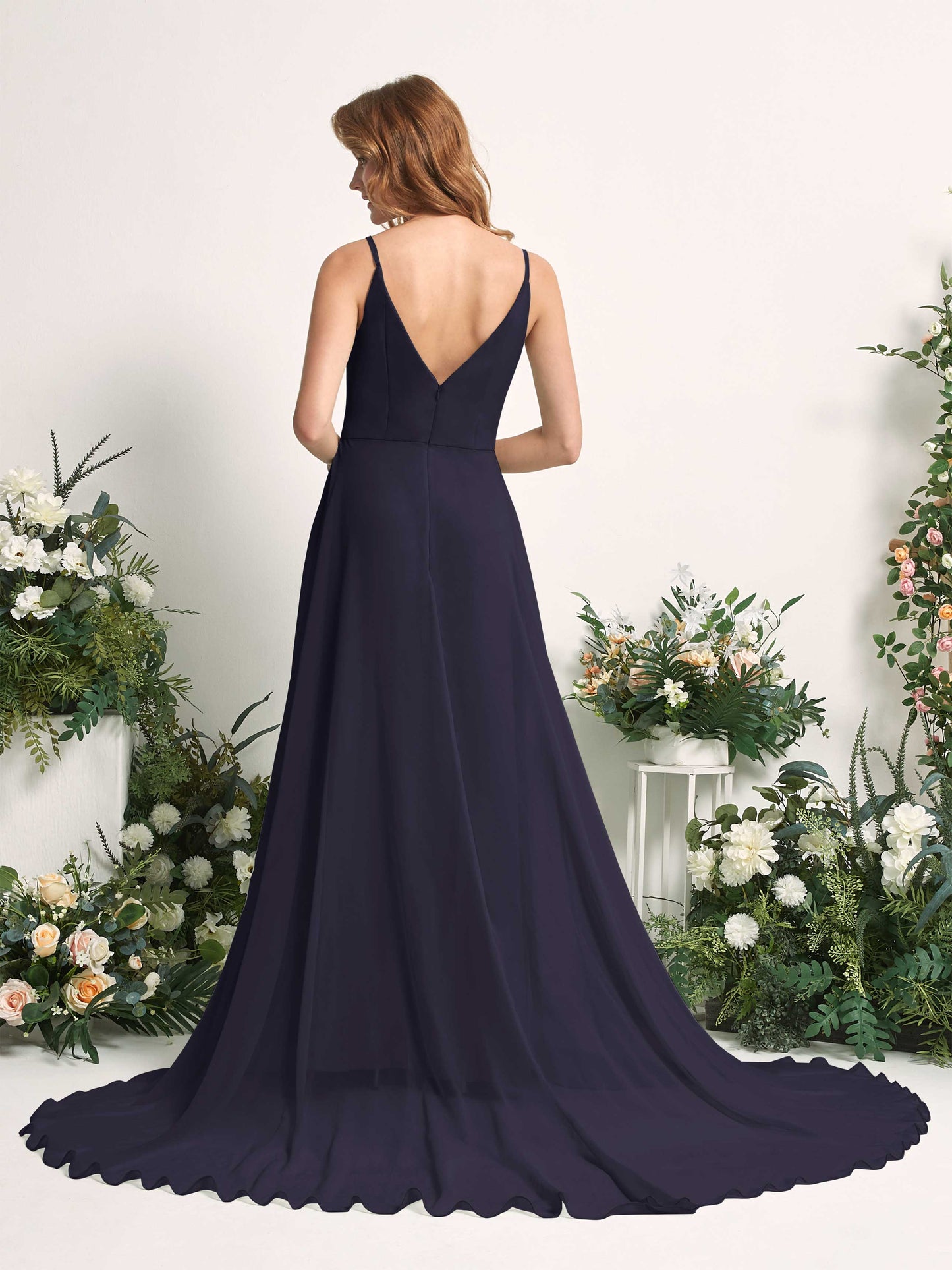 Marcia Dark Navy Sleeveless Maxi Dress