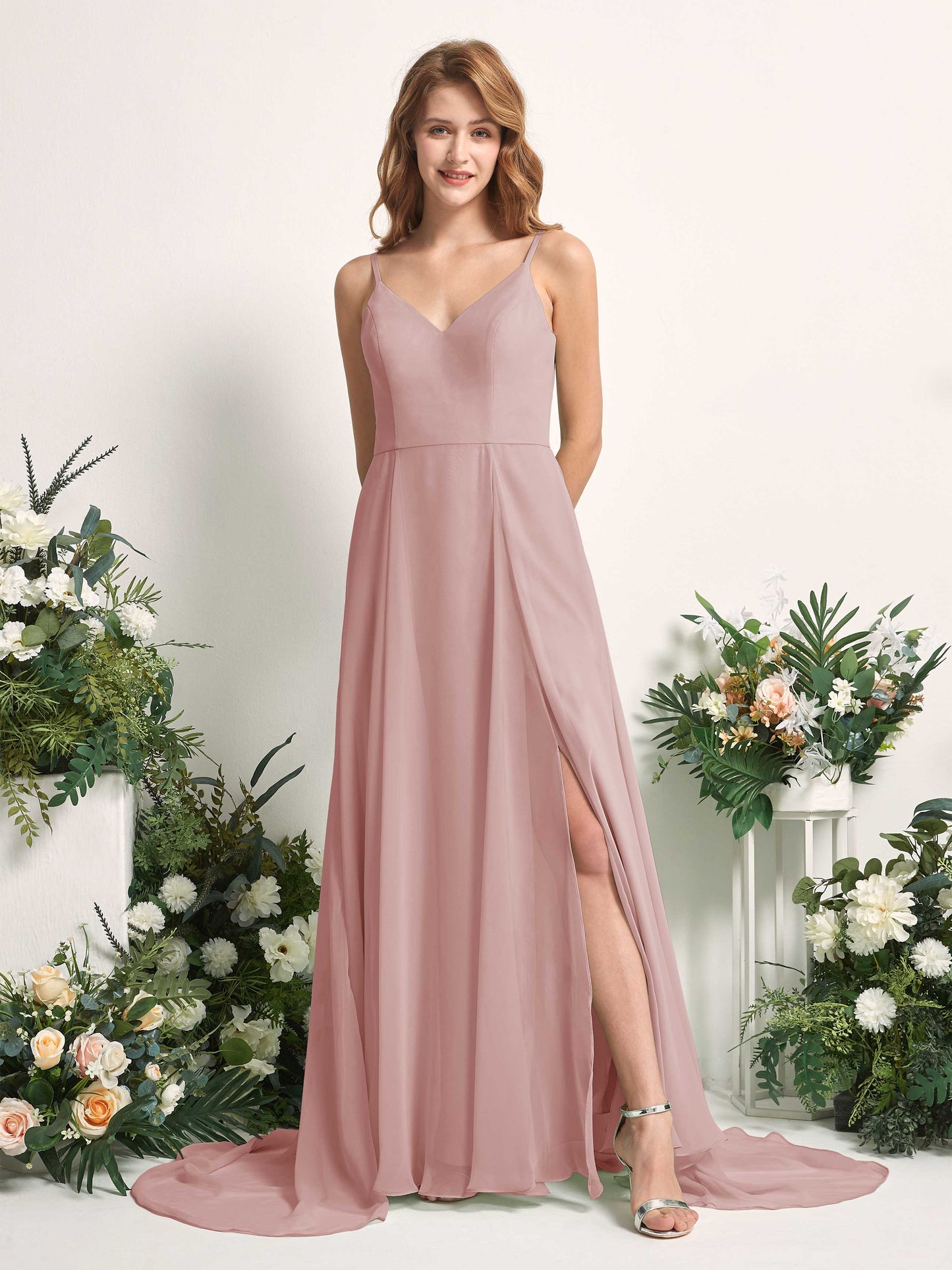 Marcia Dusty Rose Sleeveless Maxi Dress