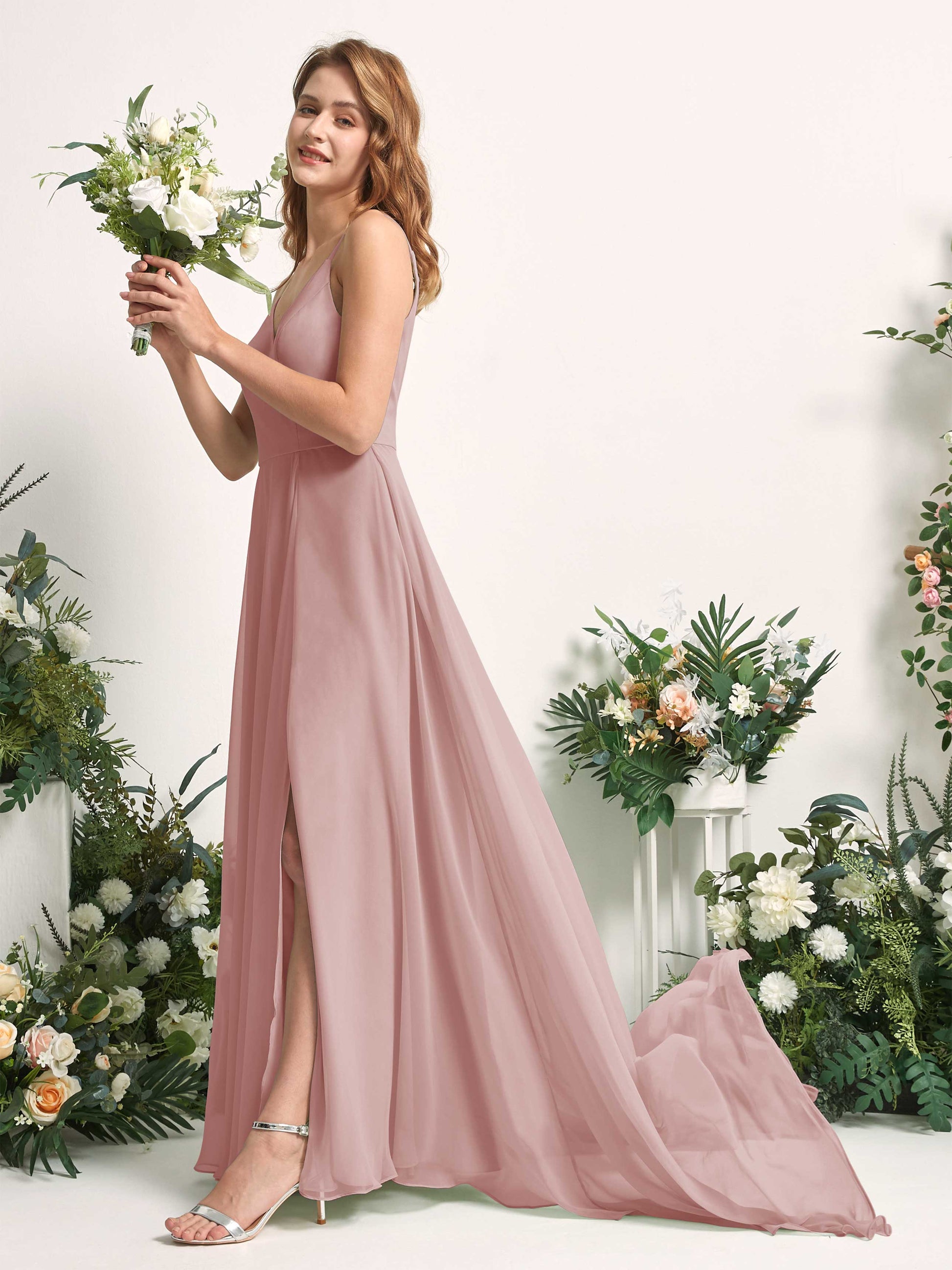 Marcia Dusty Rose Sleeveless Maxi Dress