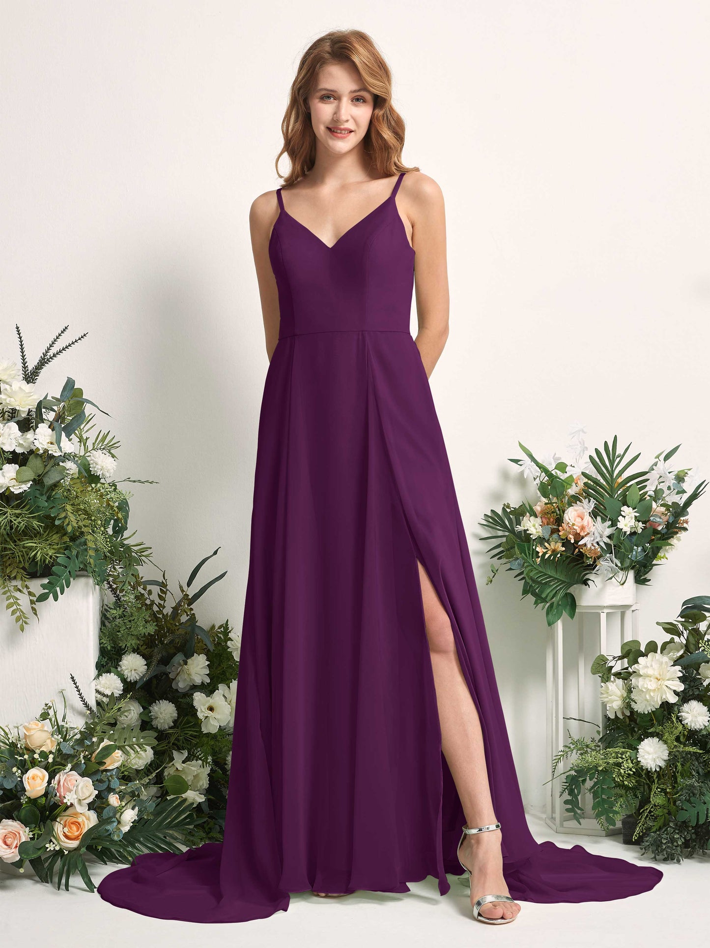 Marcia Grape Sleeveless Maxi Dress