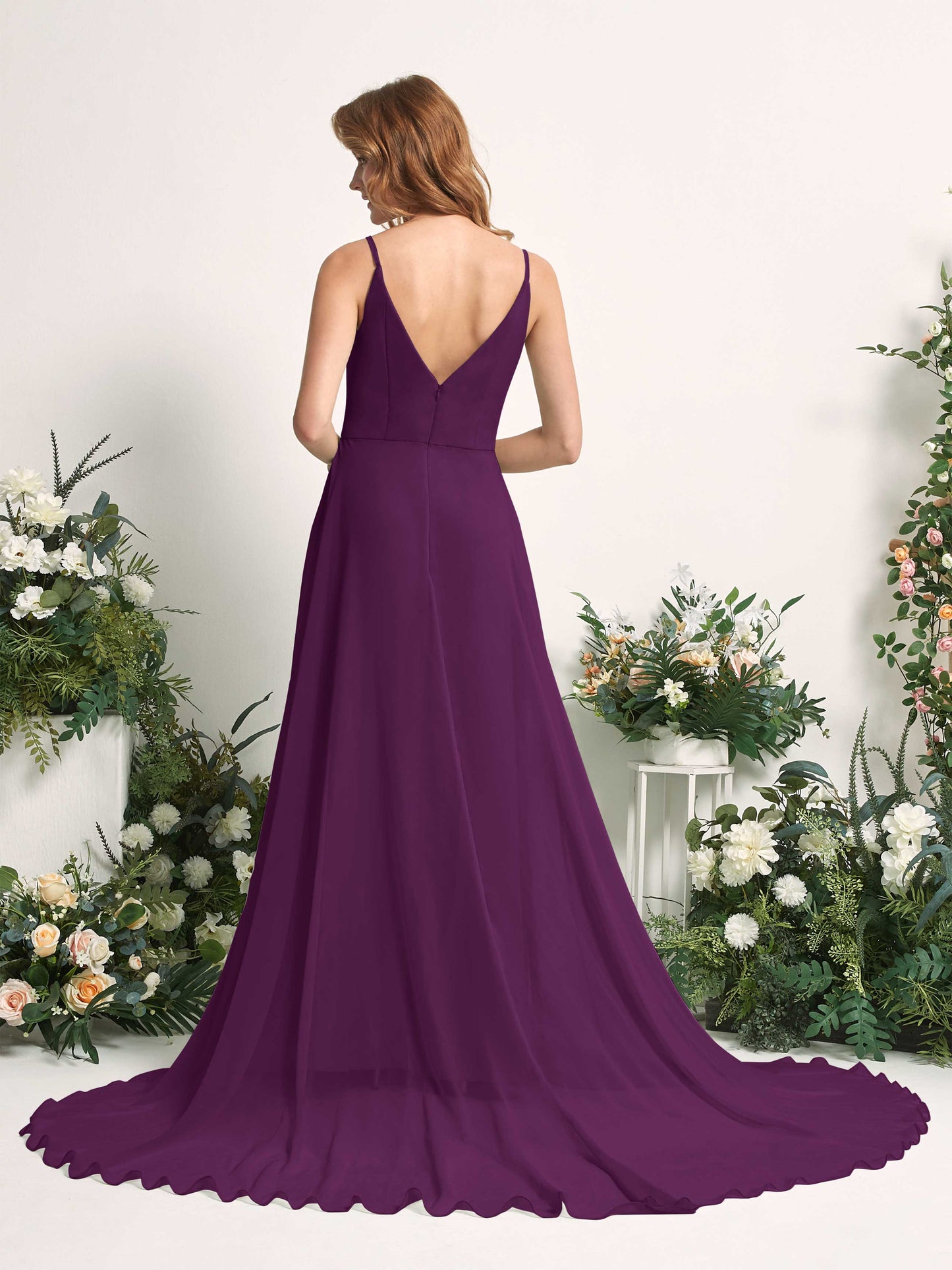 Marcia Grape Sleeveless Maxi Dress