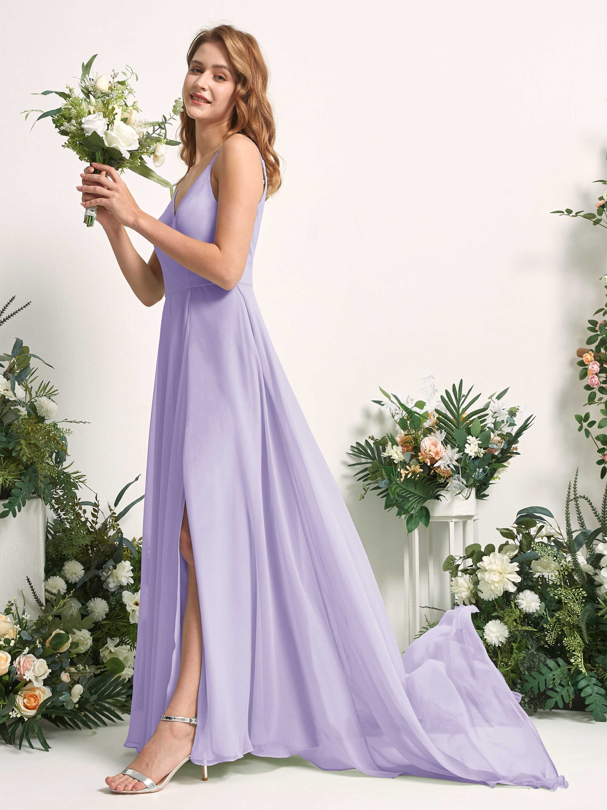 Marcia Lilac Sleeveless Maxi Dress