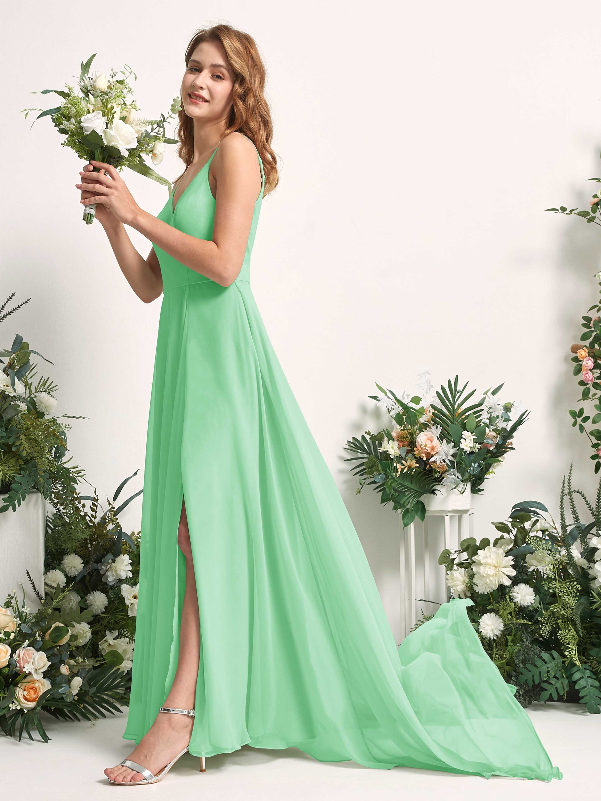 Marcia Mint Green Sleeveless Maxi Dress