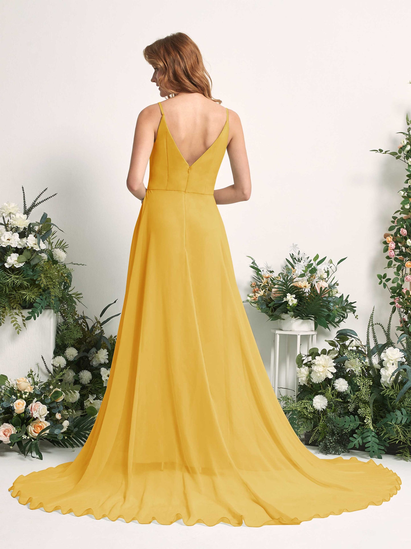 Marcia Mustard Yellow Sleeveless Maxi Dress