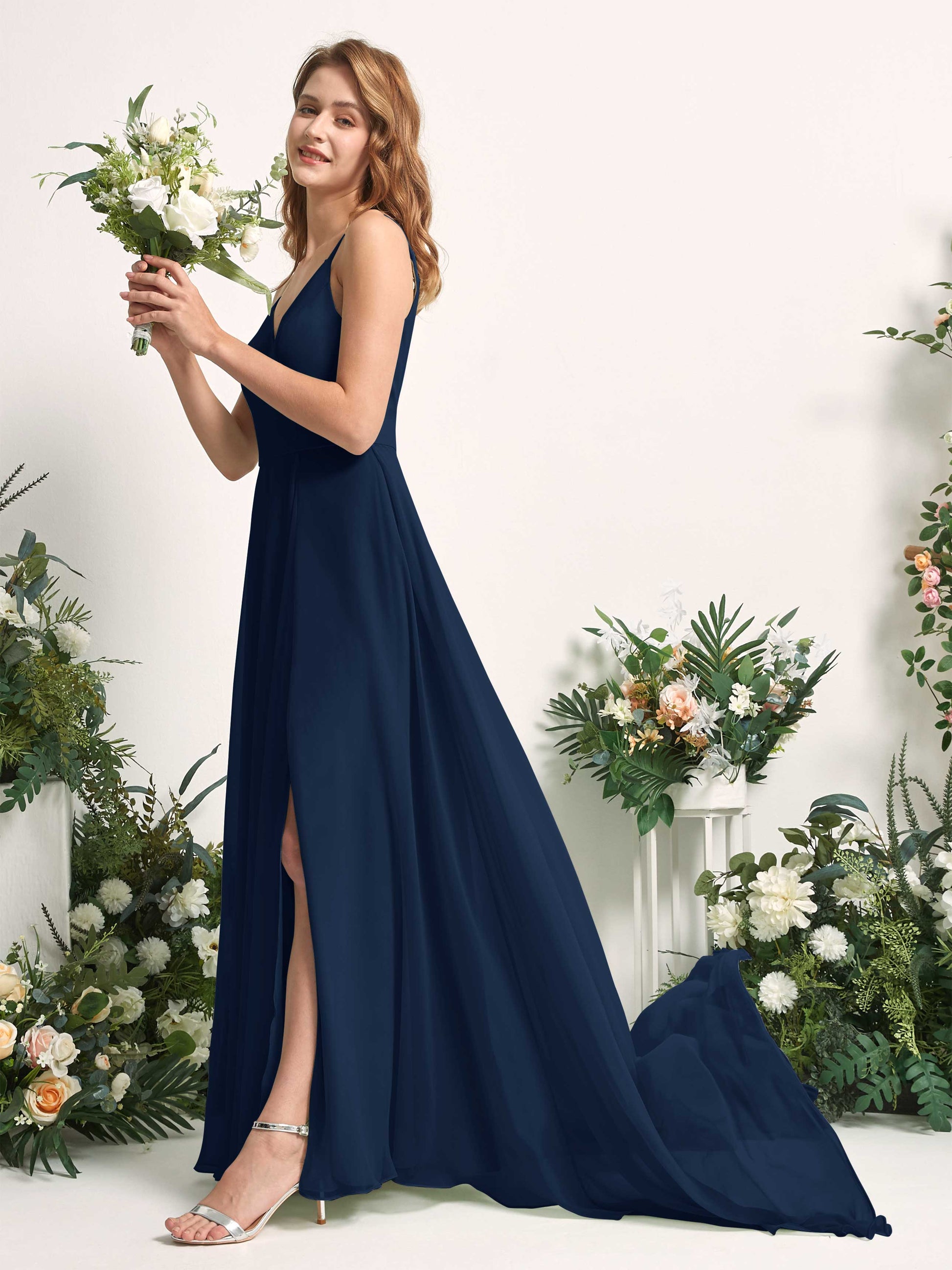 Marcia Navy Sleeveless Maxi Dress