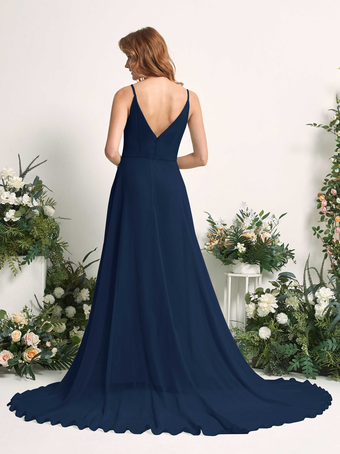 Marcia Navy Sleeveless Maxi Dress