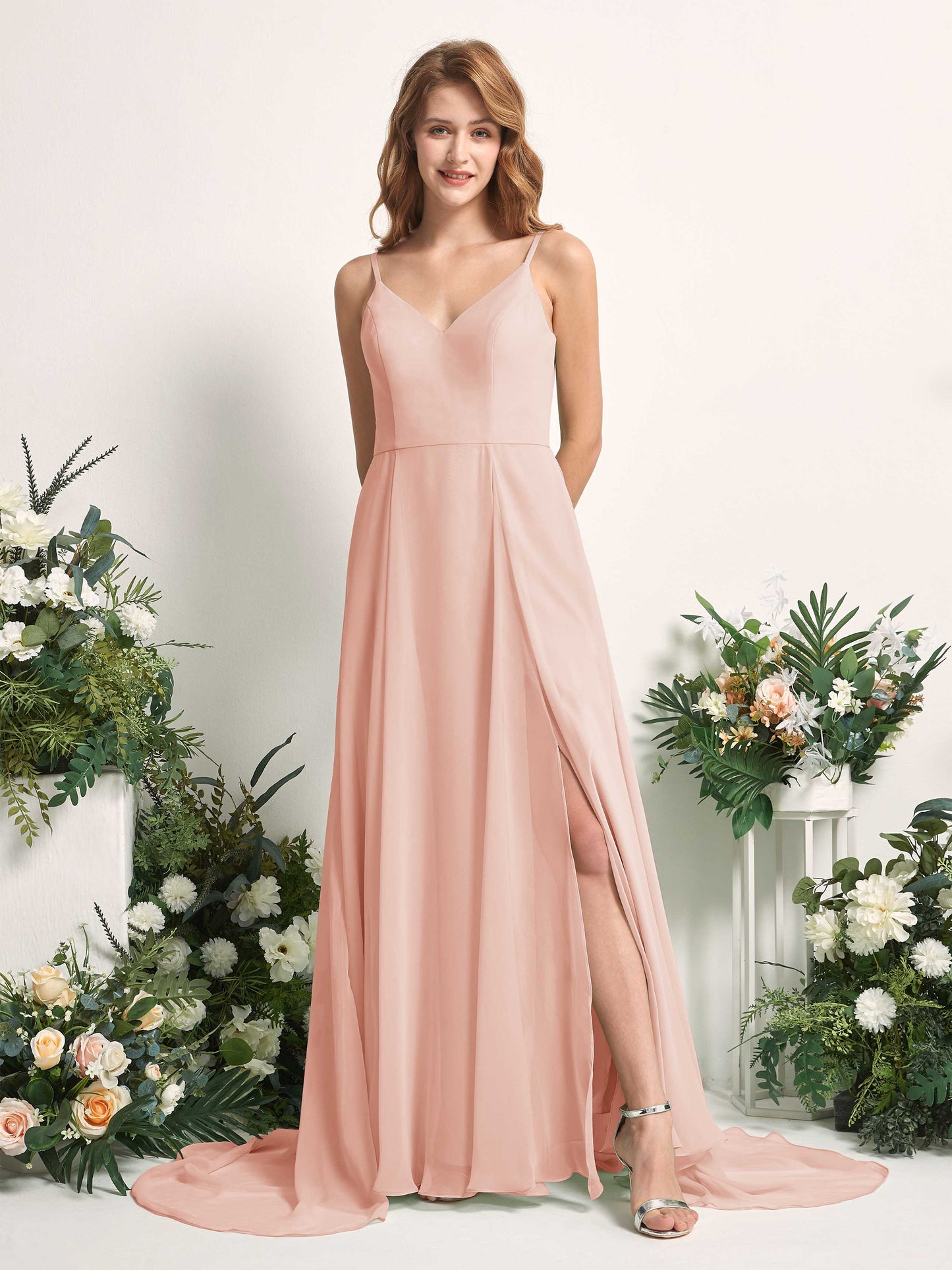 Marcia Pearl Pink Sleeveless Maxi Dress