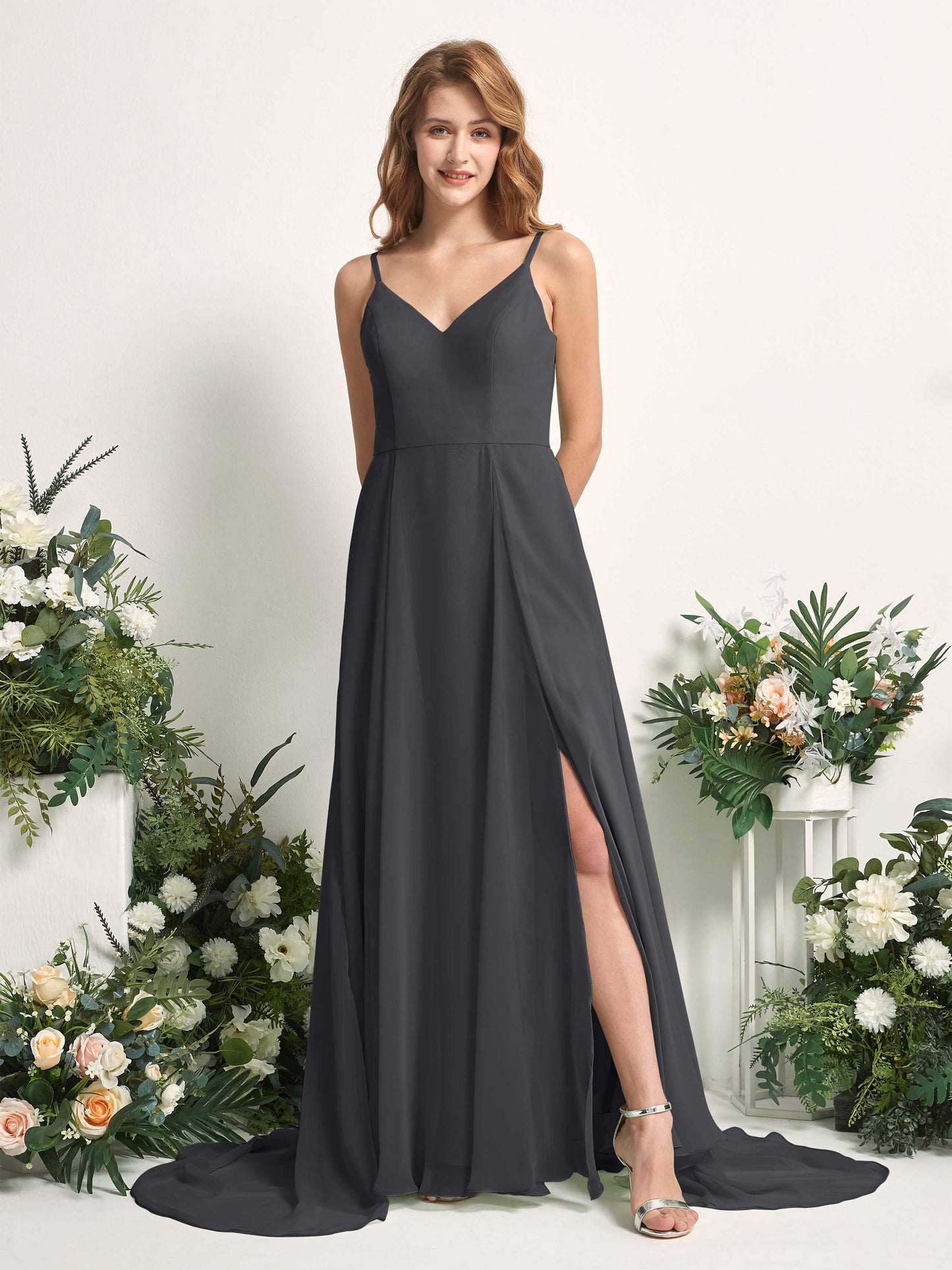 Marcia Pewter Sleeveless Maxi Dress