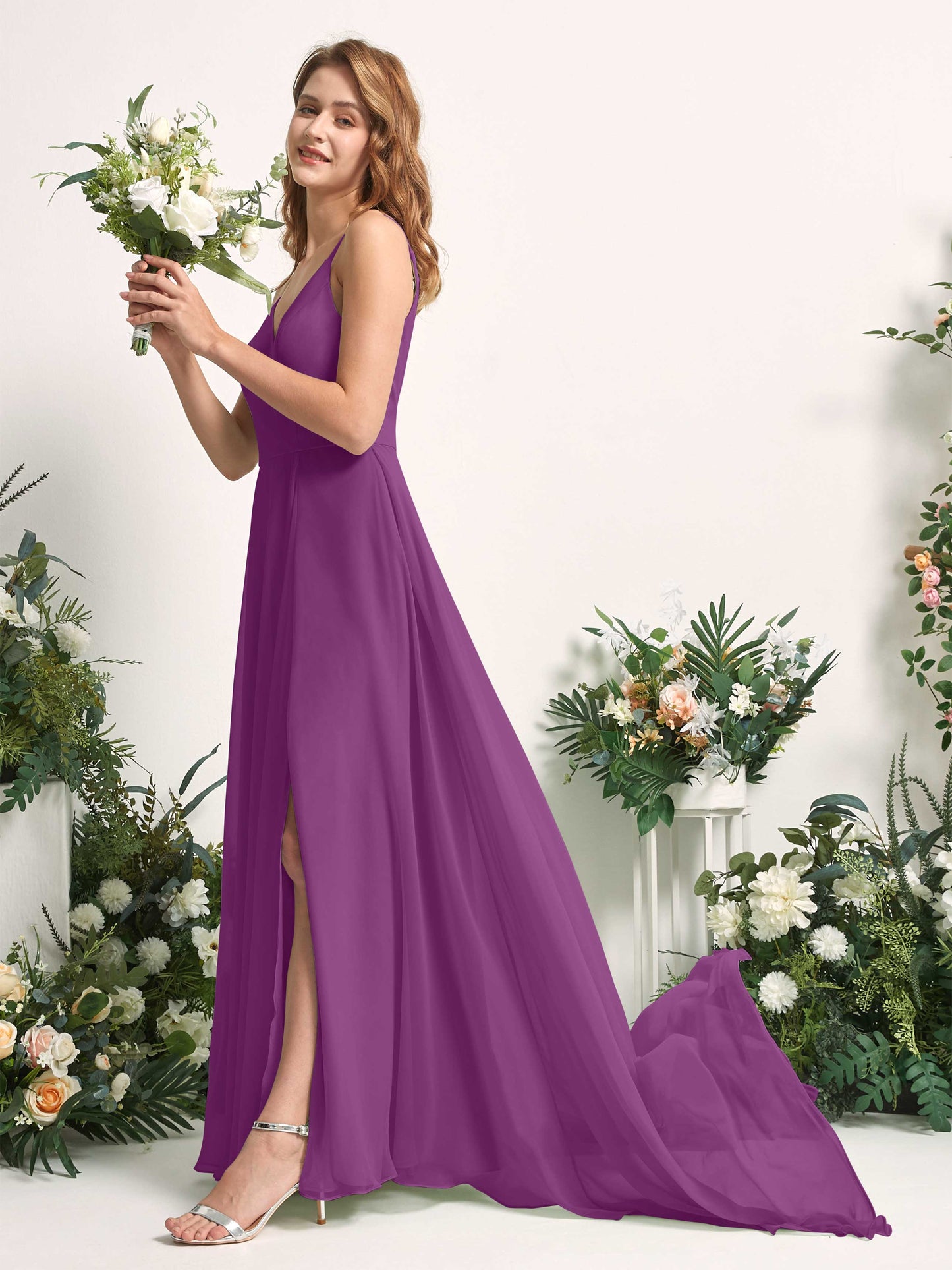 Marcia Purple Sleeveless Maxi Dress