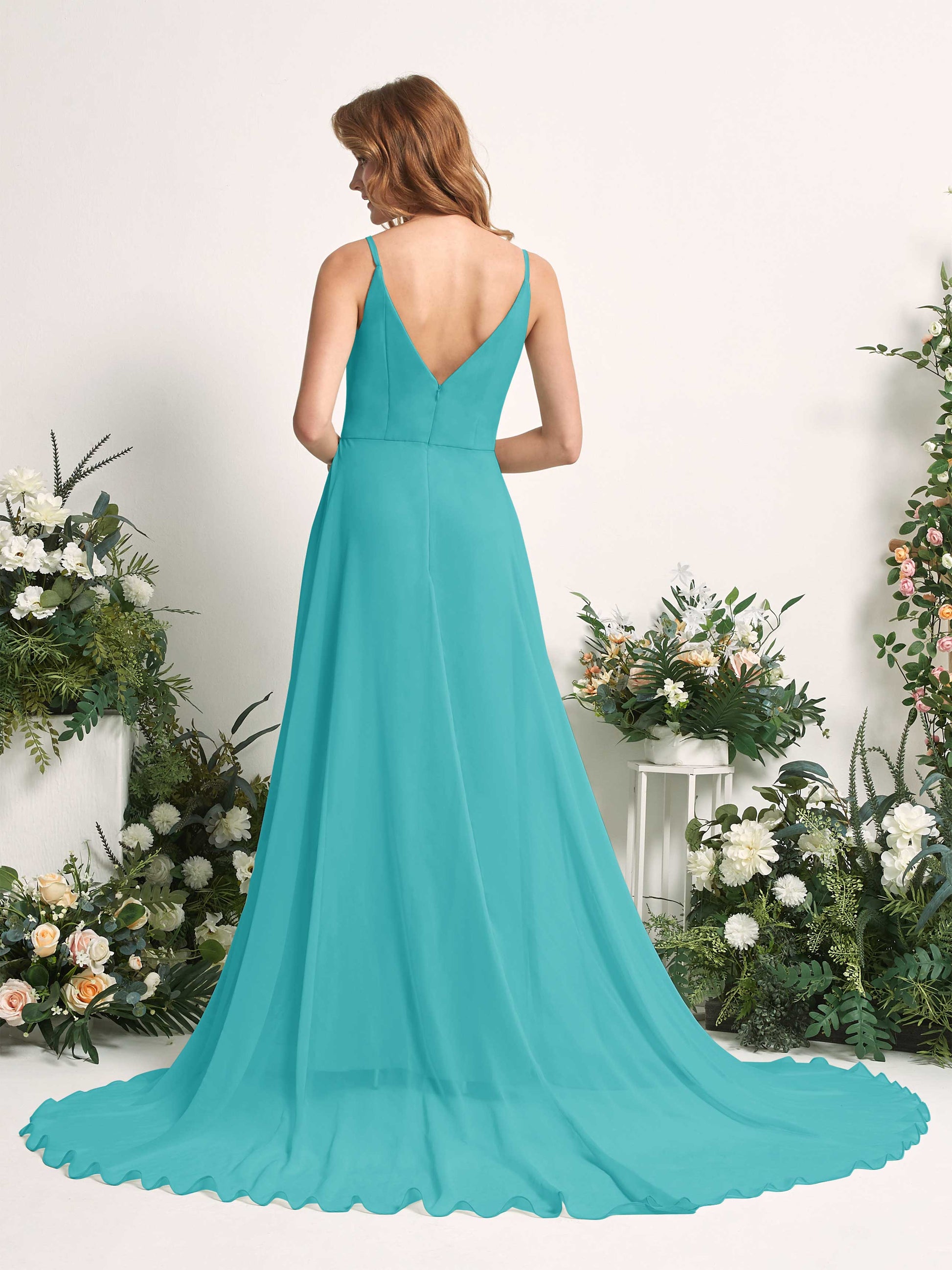 Marcia Turquoise Sleeveless Maxi Dress