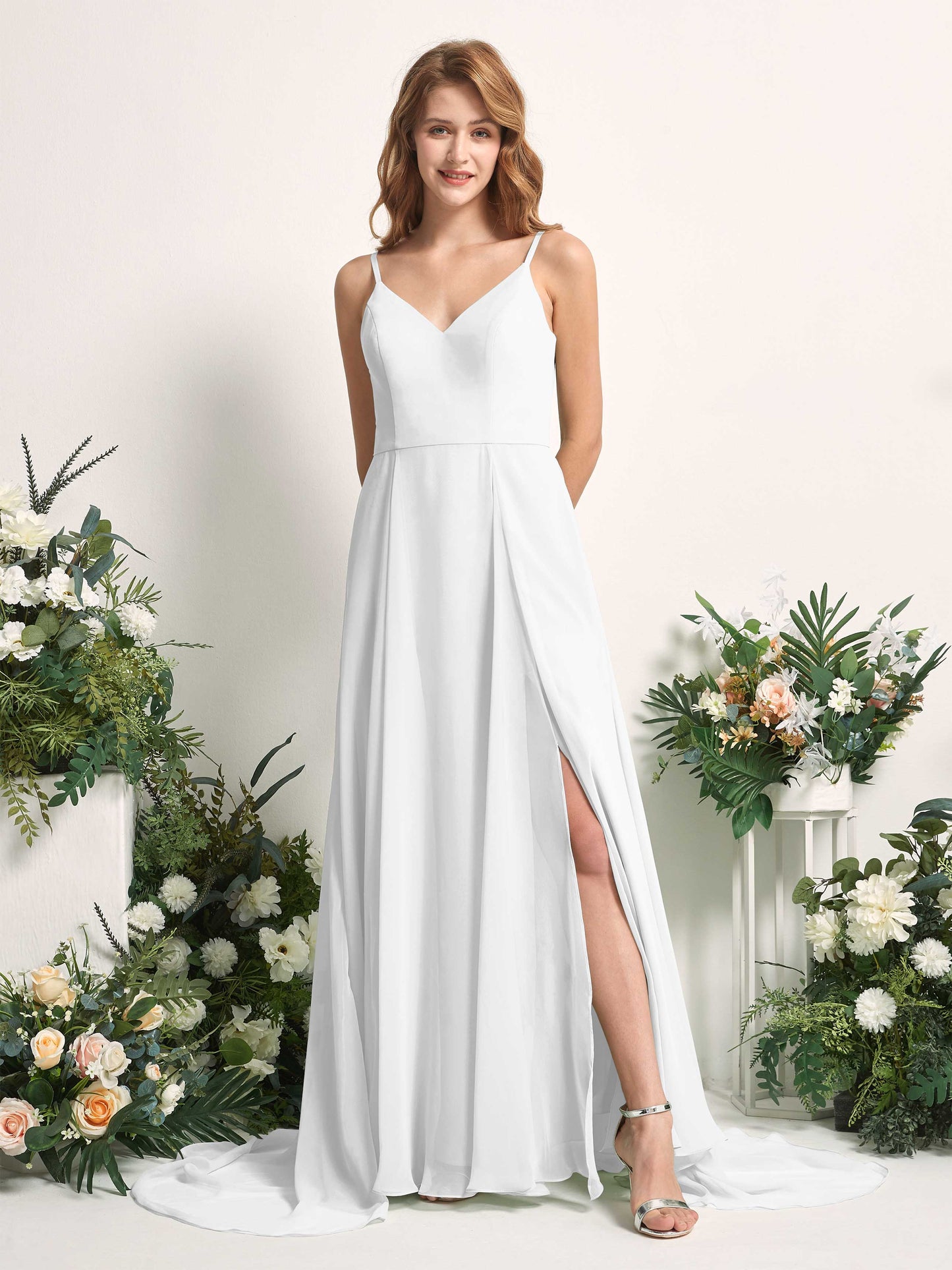 Marcia White Sleeveless Maxi Dress