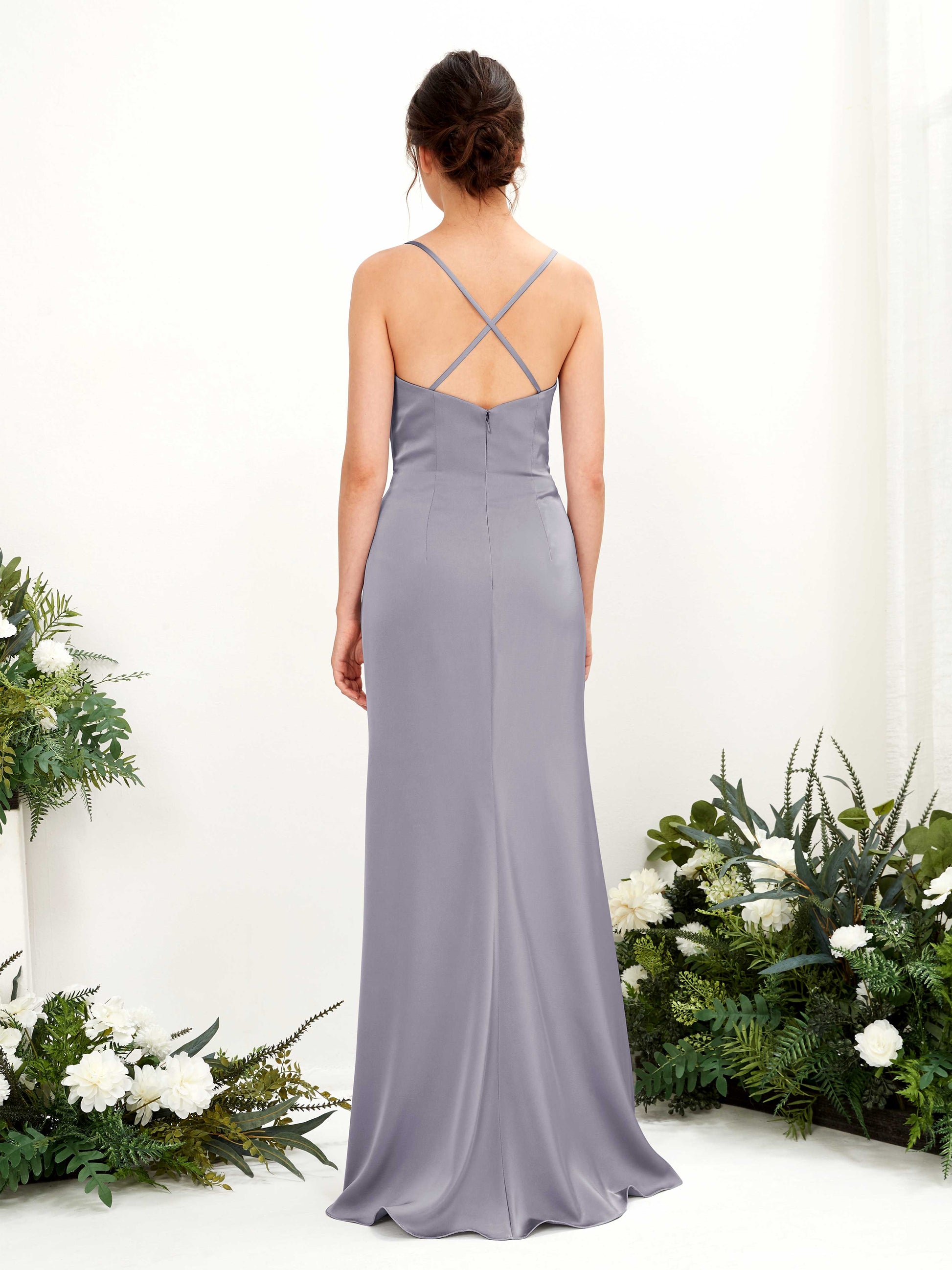 Mavis Purple Haze Satin Sleeveless Maxi Dress