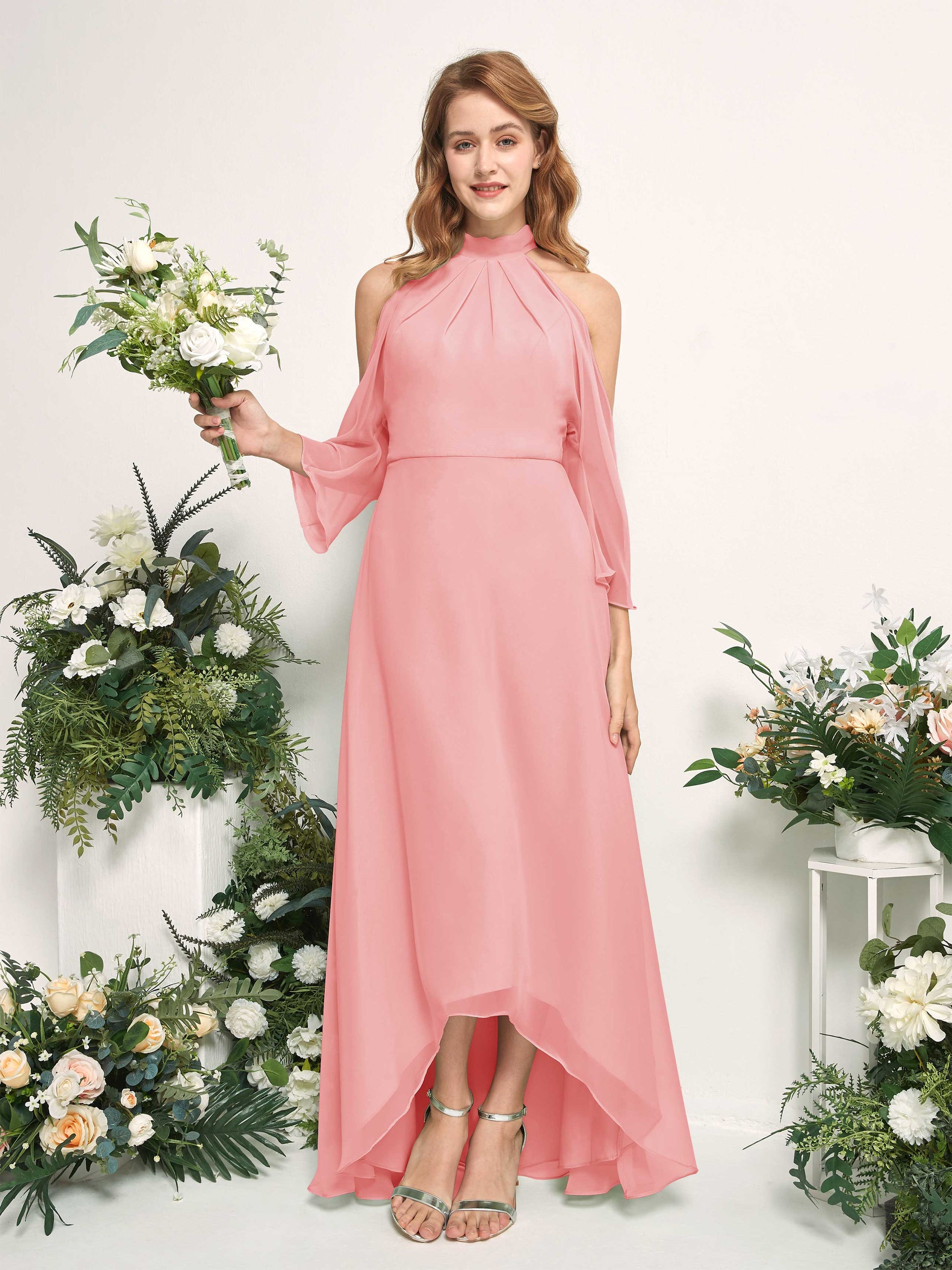 Maxine Ballet Pink Halter Maxi Dress