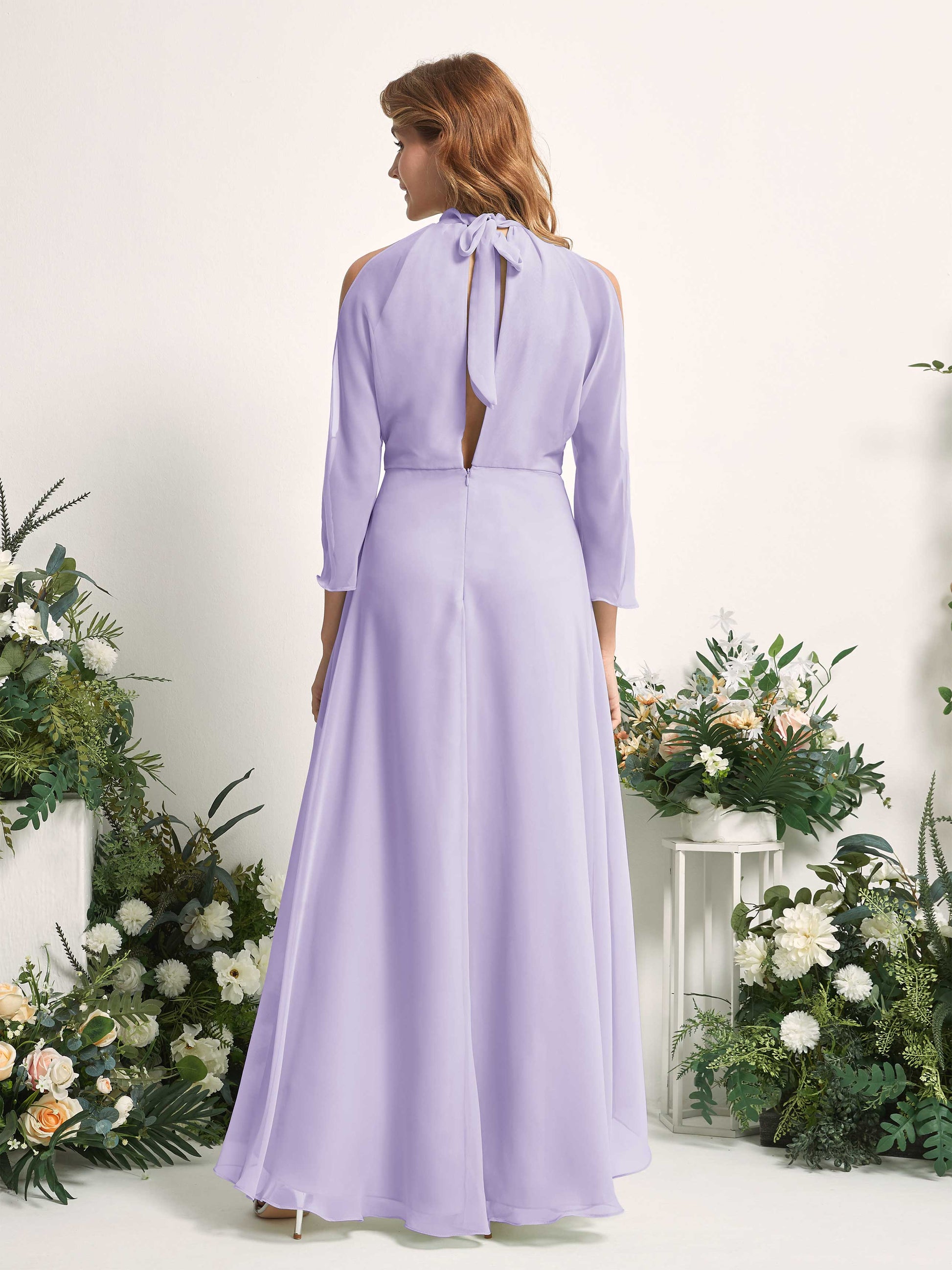 Maxine Lilac Halter Maxi Dress