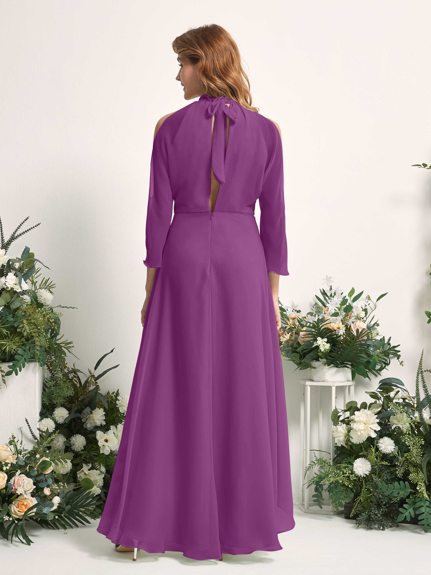 Maxine Purple Halter Maxi Dress