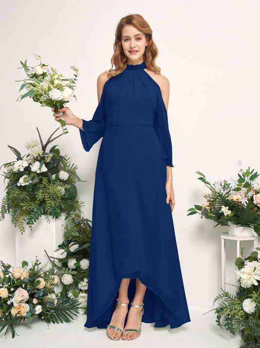 Maxine Royal Blue Halter Maxi Dress