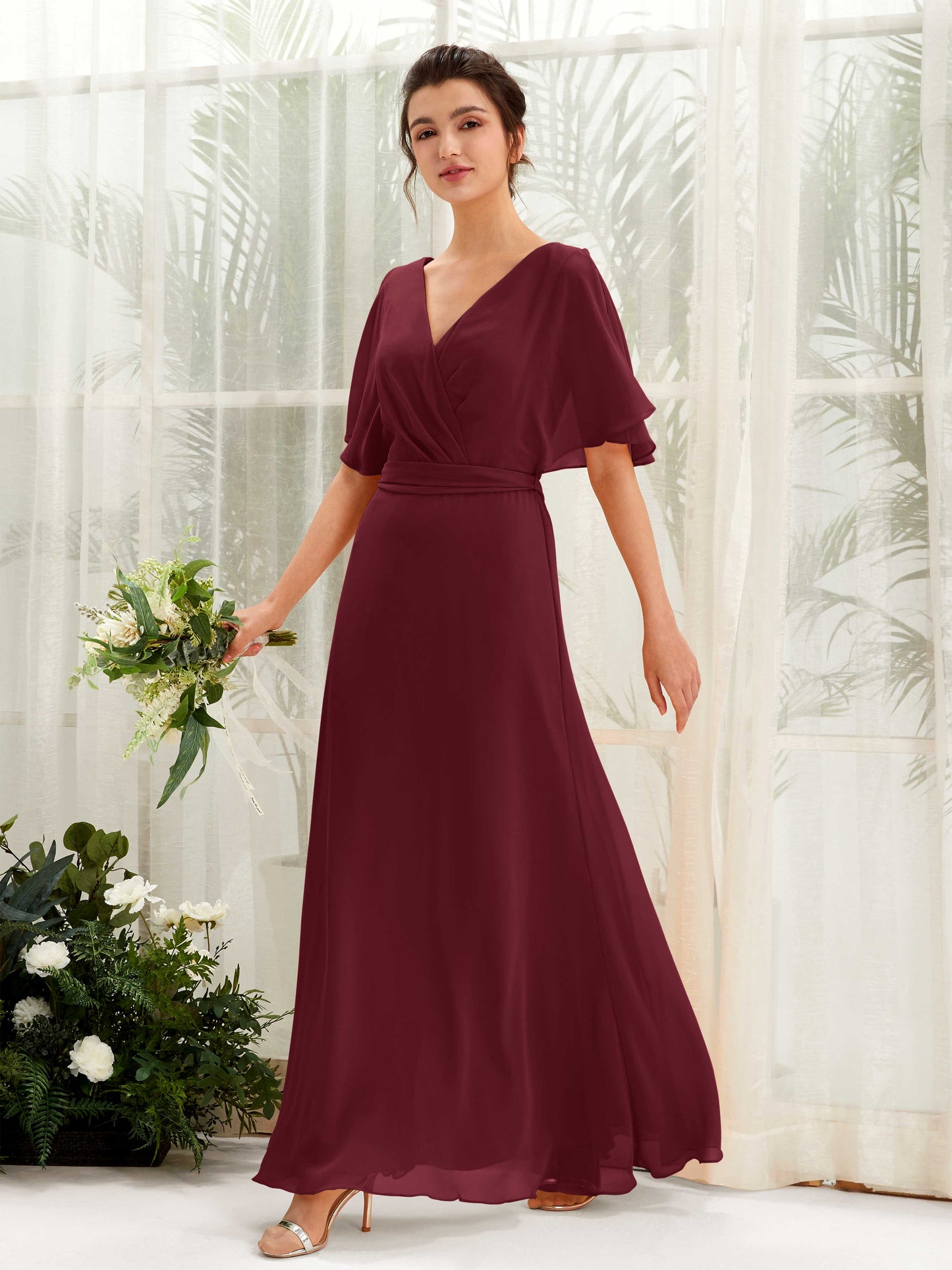 Merta Burgundy Maxi Dress