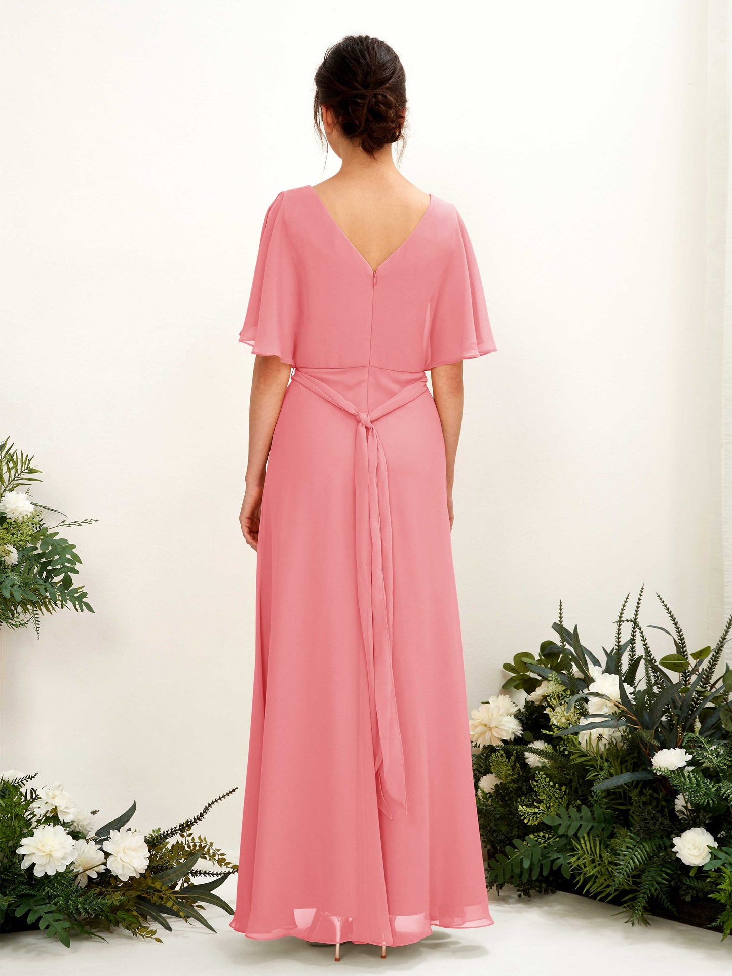 Merta Coral Pink Maxi Dress