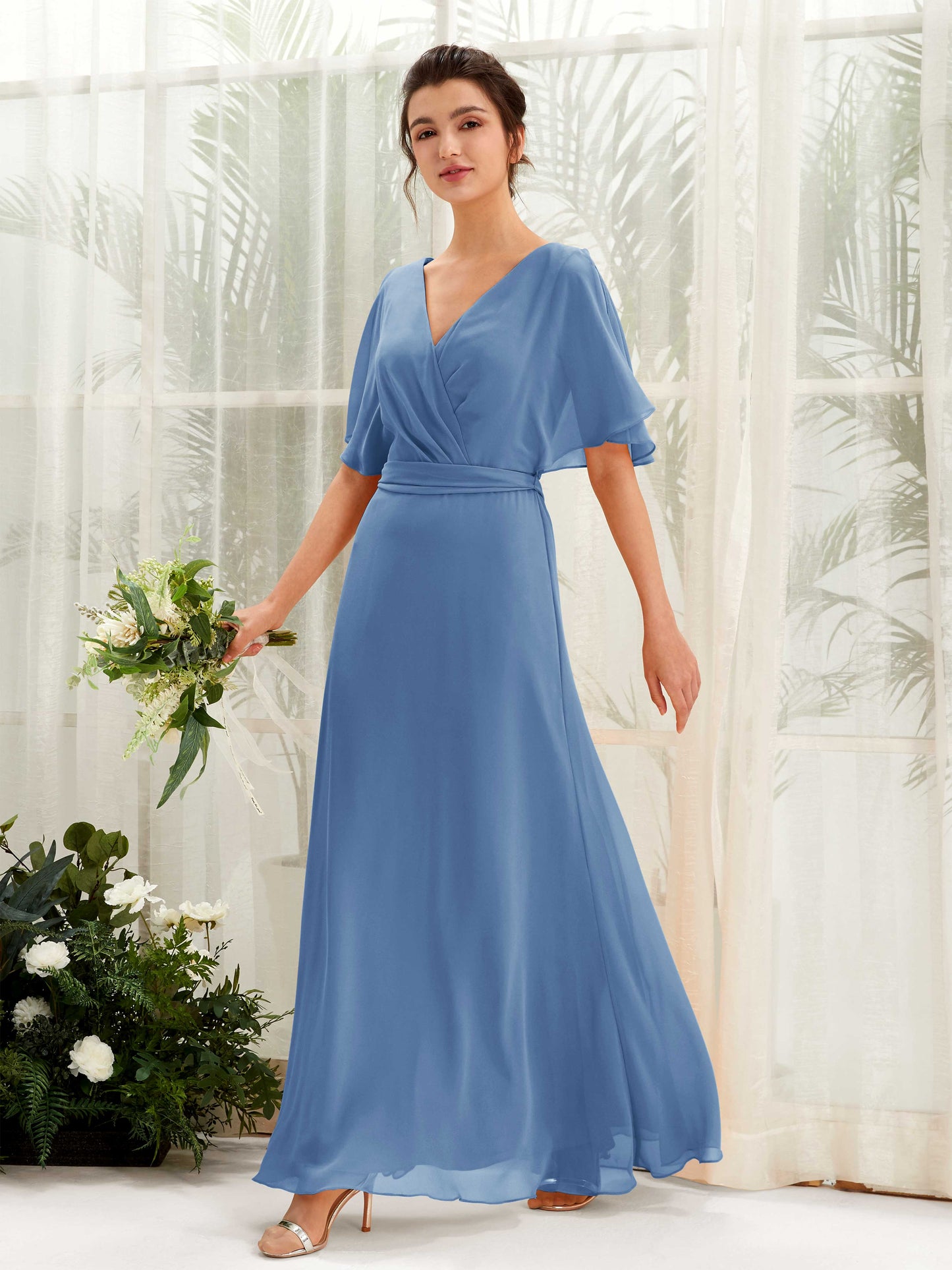 Merta Dusty Blue Maxi Dress