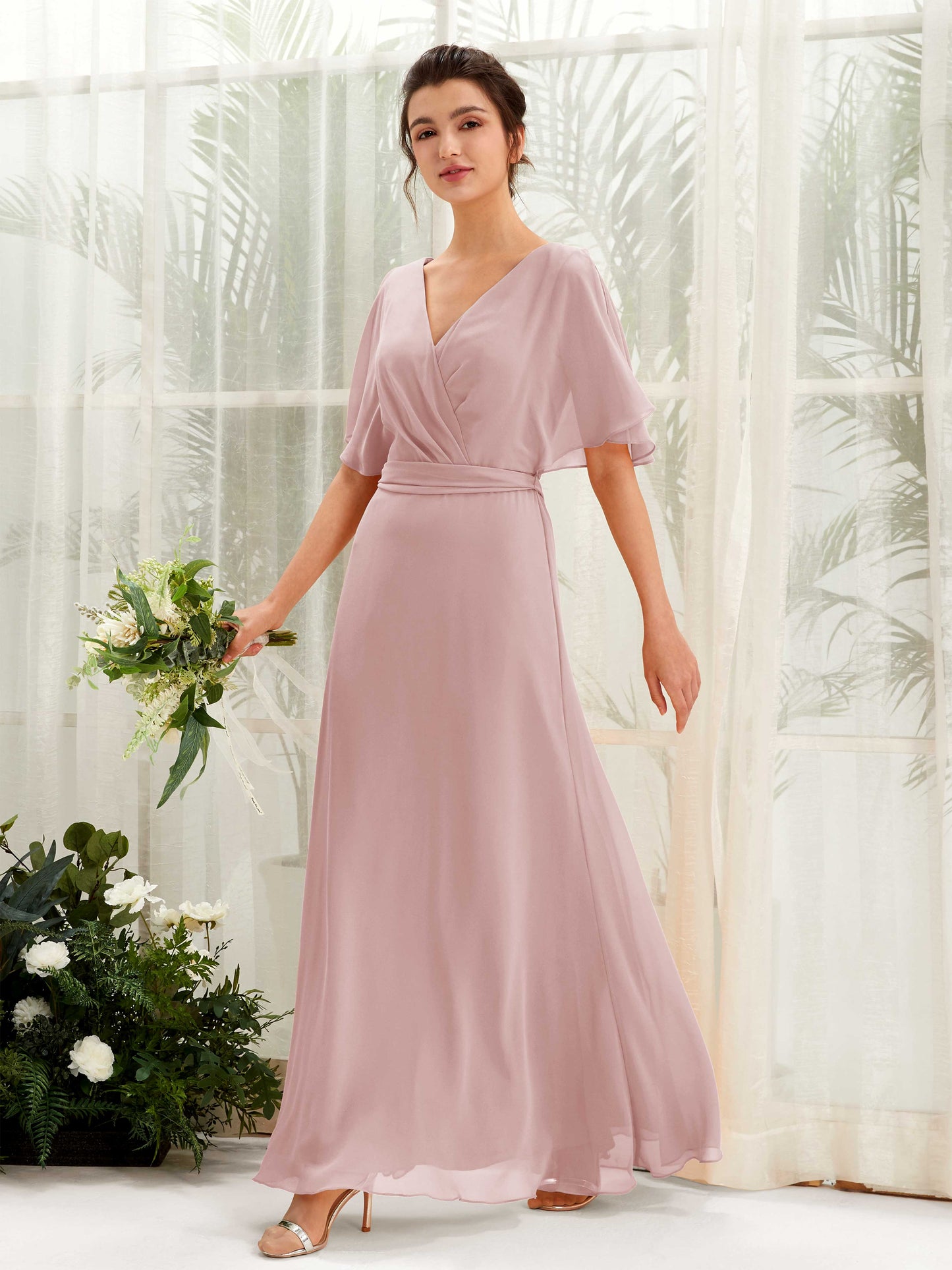 Merta Dusty Rose Maxi Dress