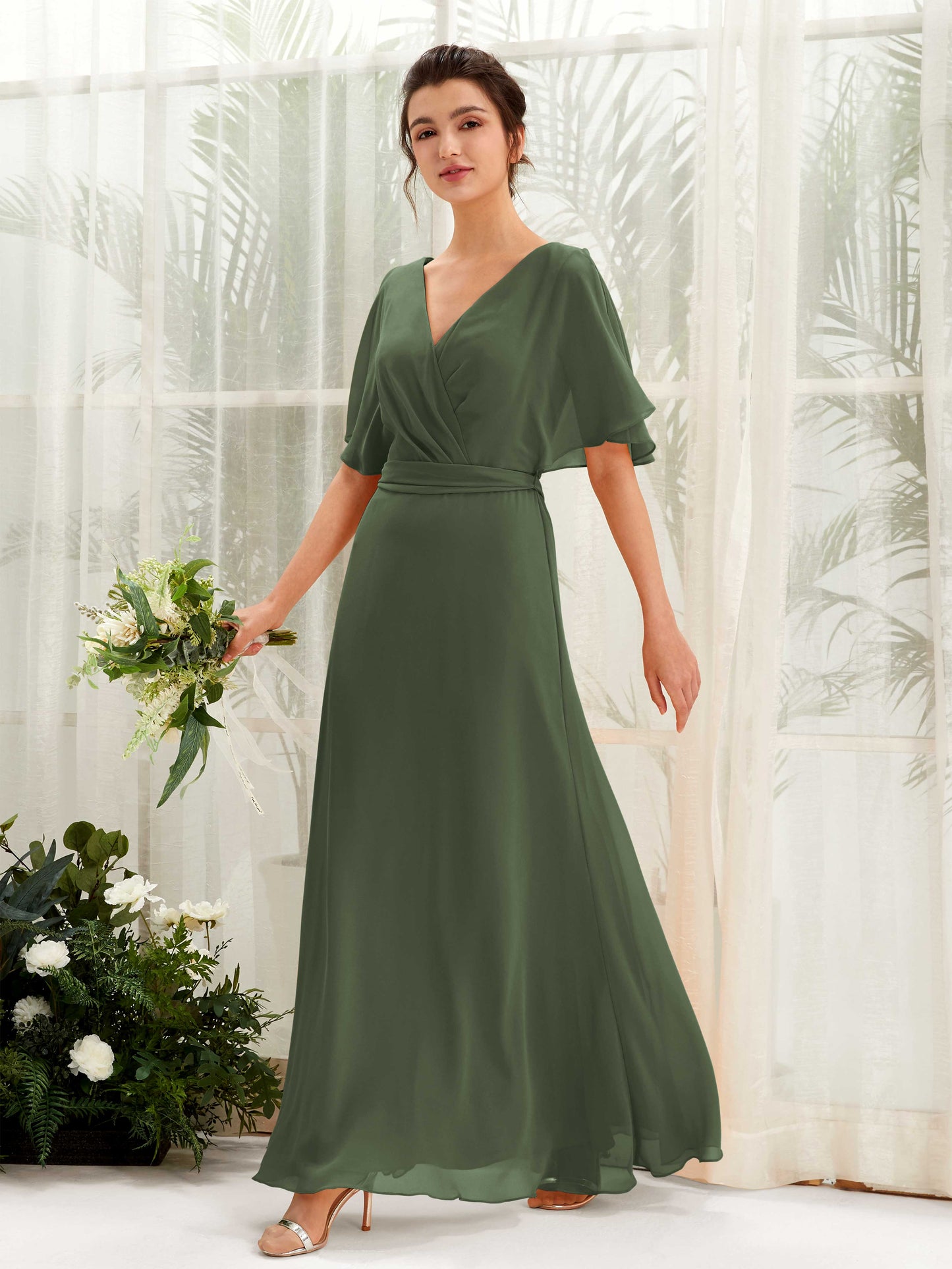 Merta Martini Olive Maxi Dress