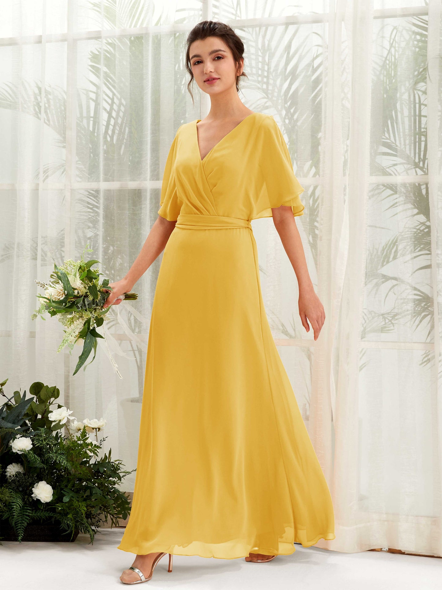 Merta Mustard Yellow Maxi Dress