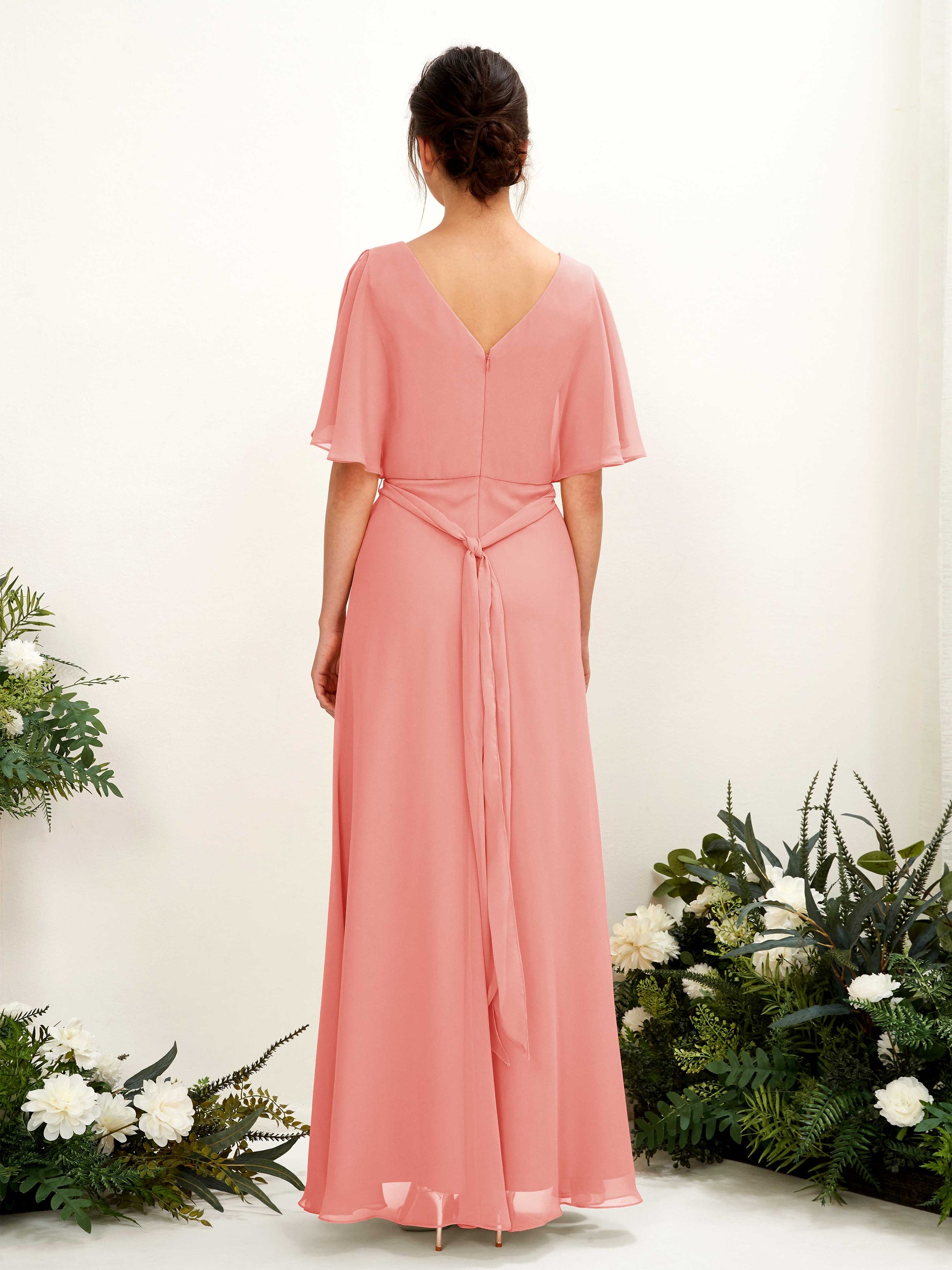 Merta Peach Pink Maxi Dress