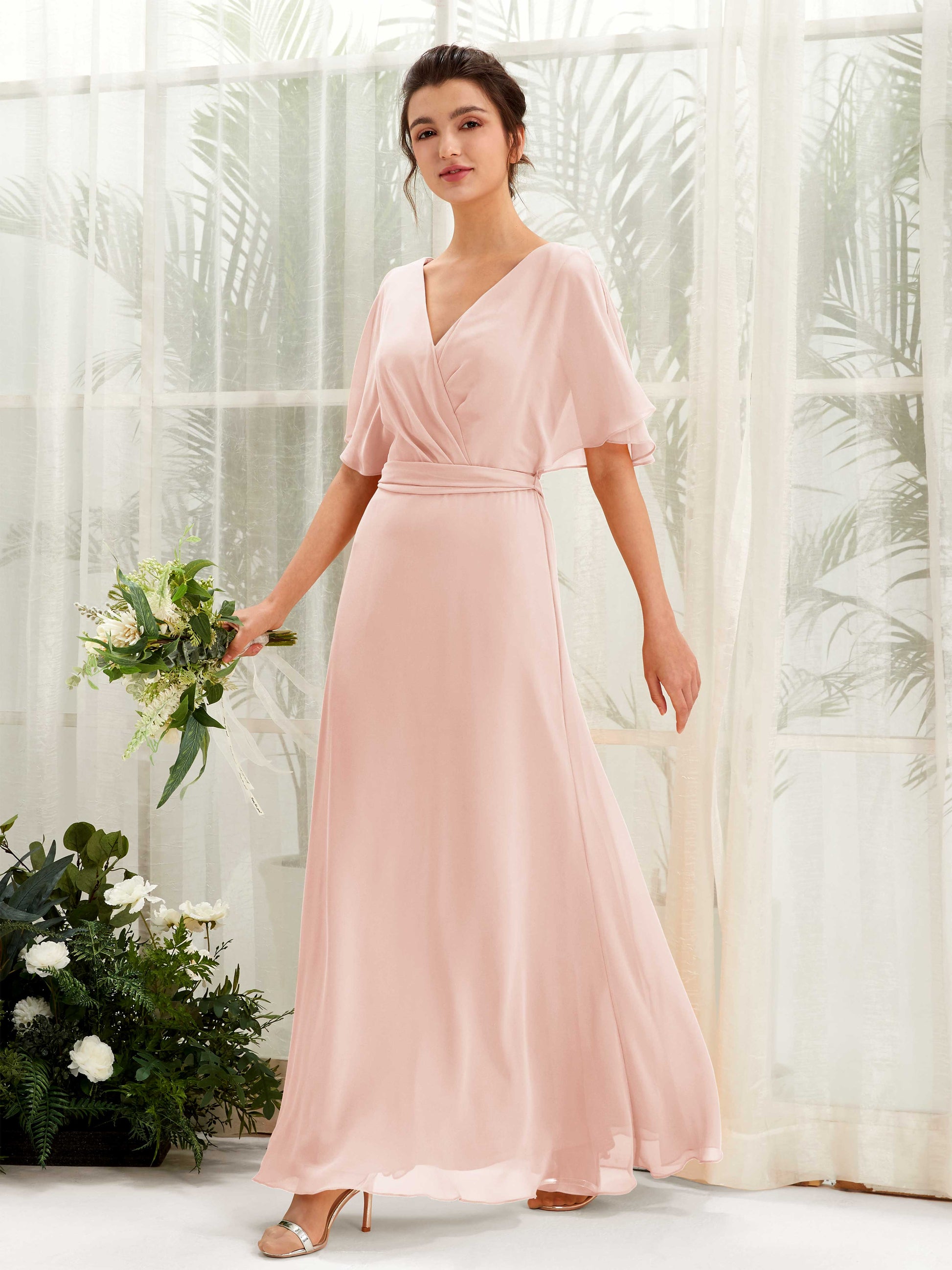 Merta Pearl Pink Maxi Dress