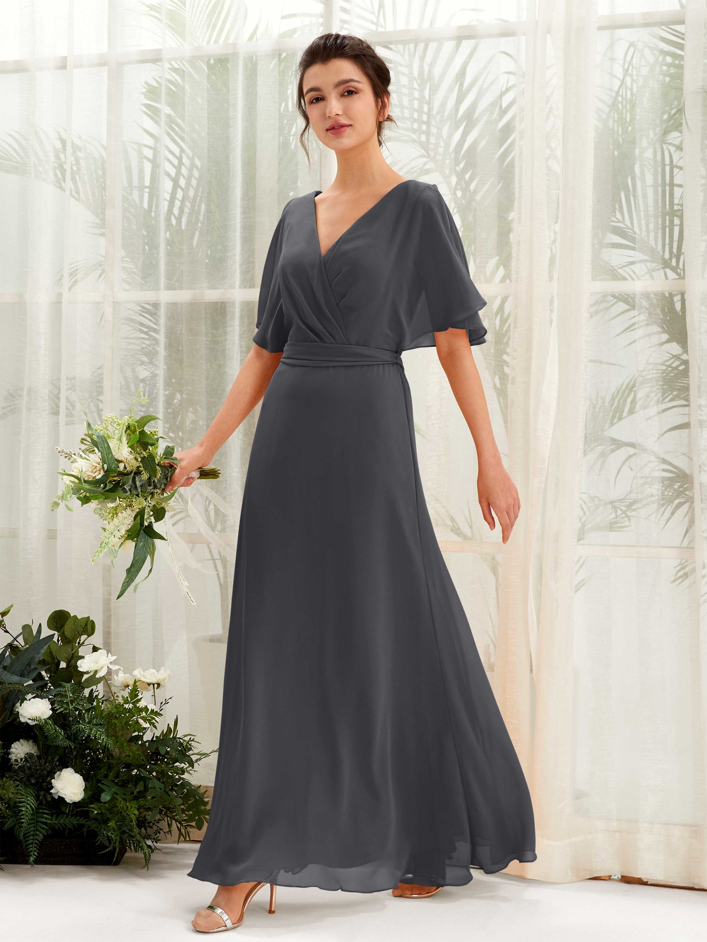 Merta Pewter Maxi Dress