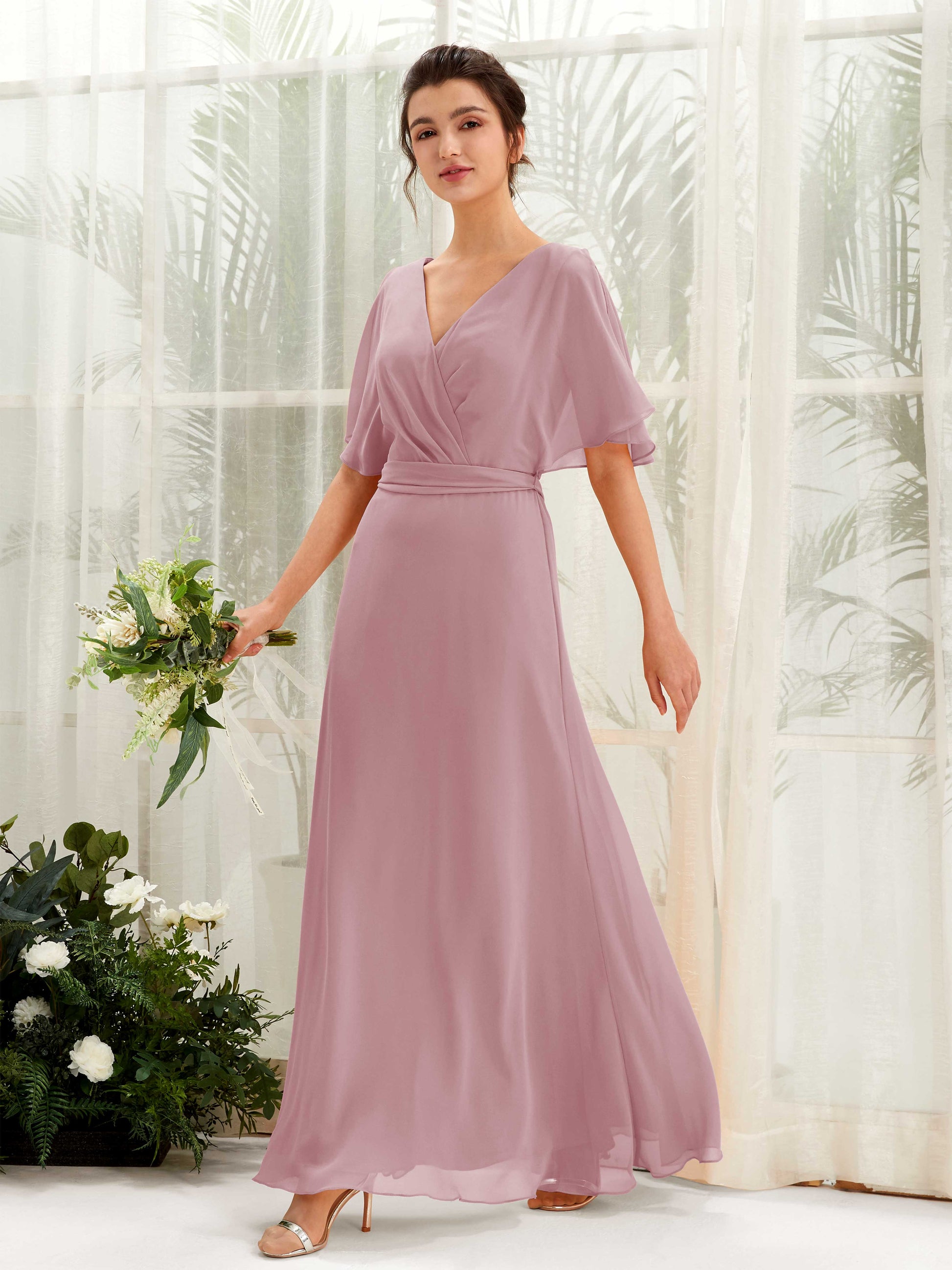 Merta Vintage Mauve Maxi Dress