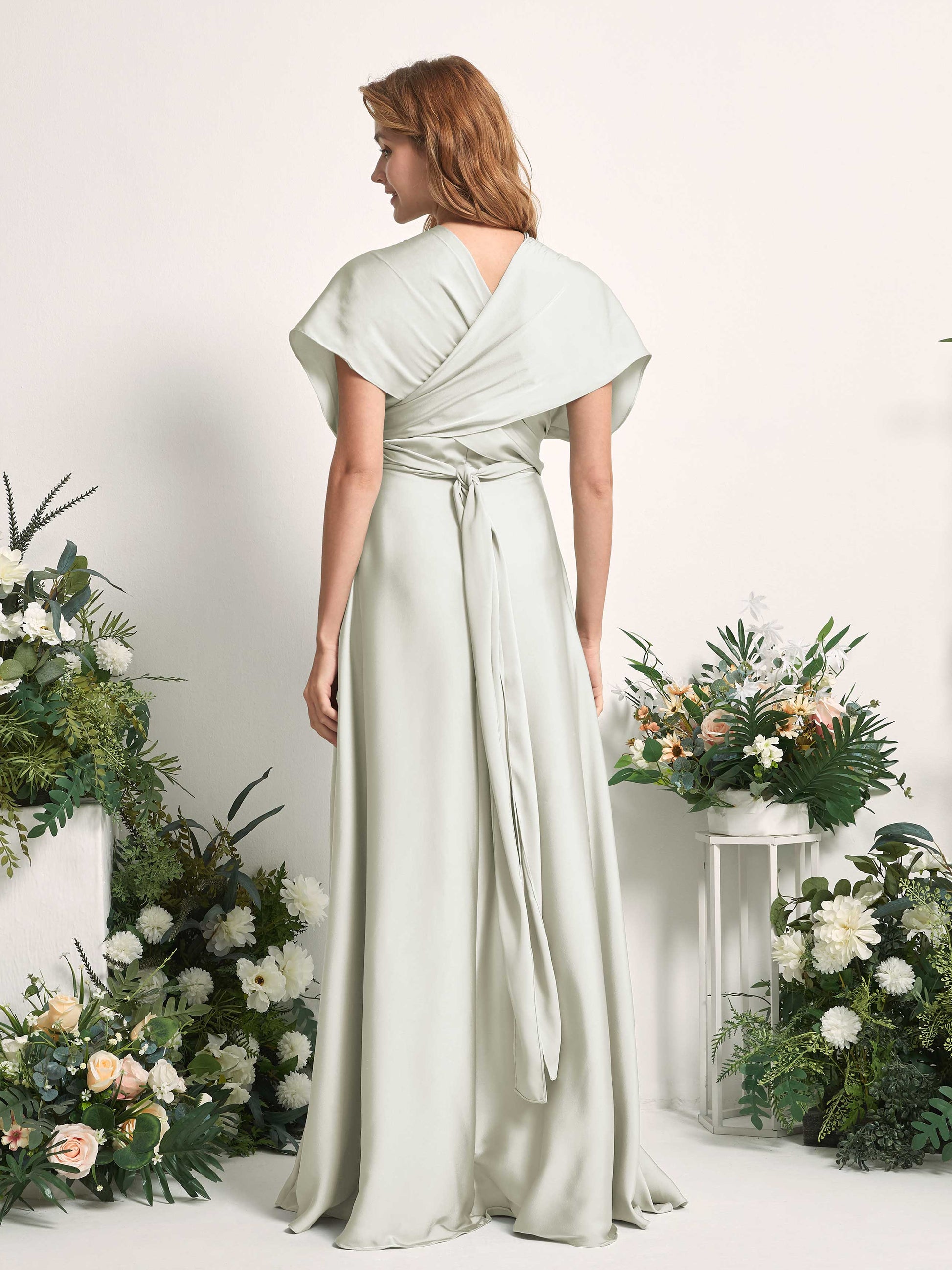 Mirabelle Ivory Satin Maxi Dress