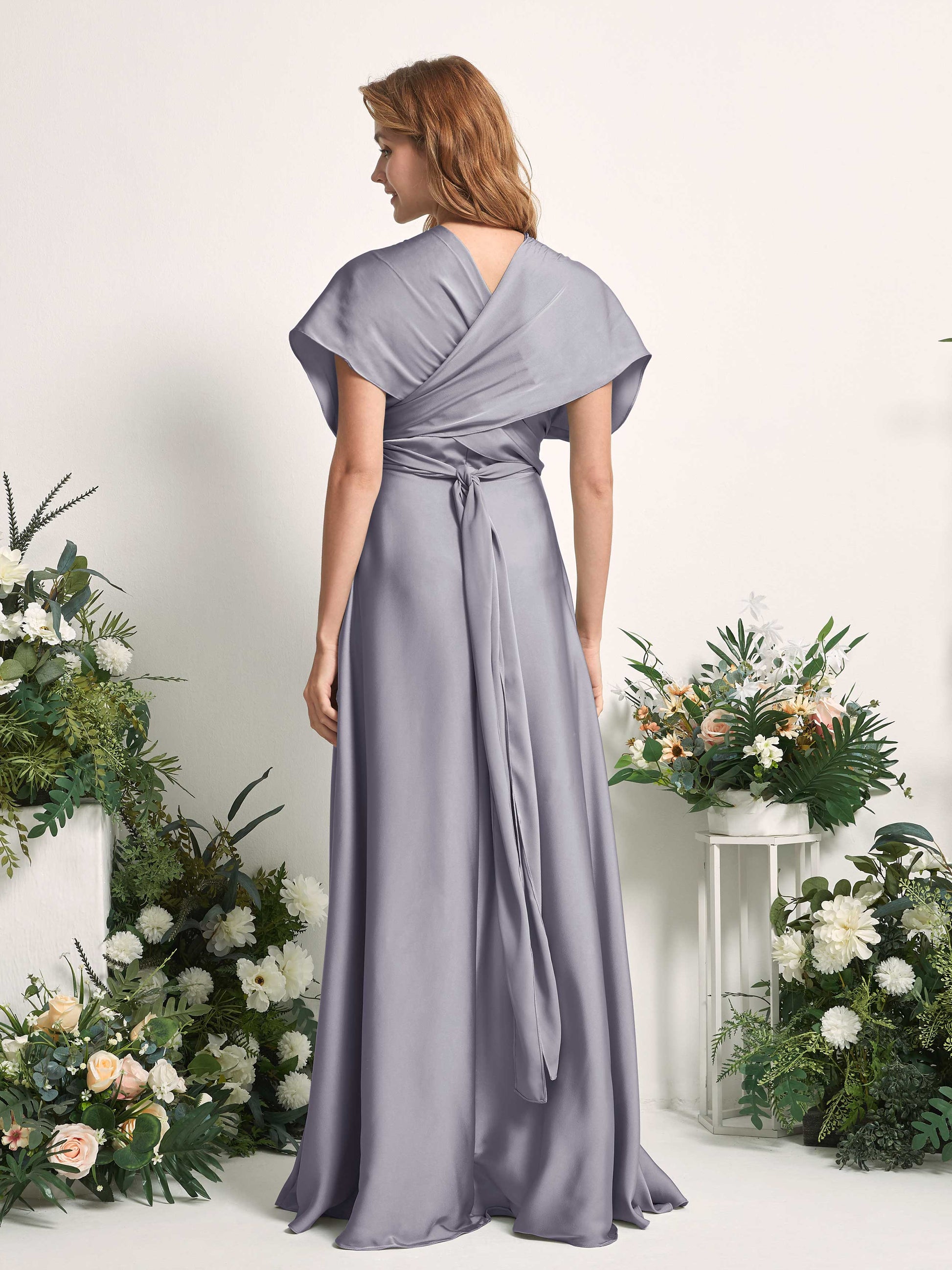 Mirabelle Purple Haze Satin Maxi Dress