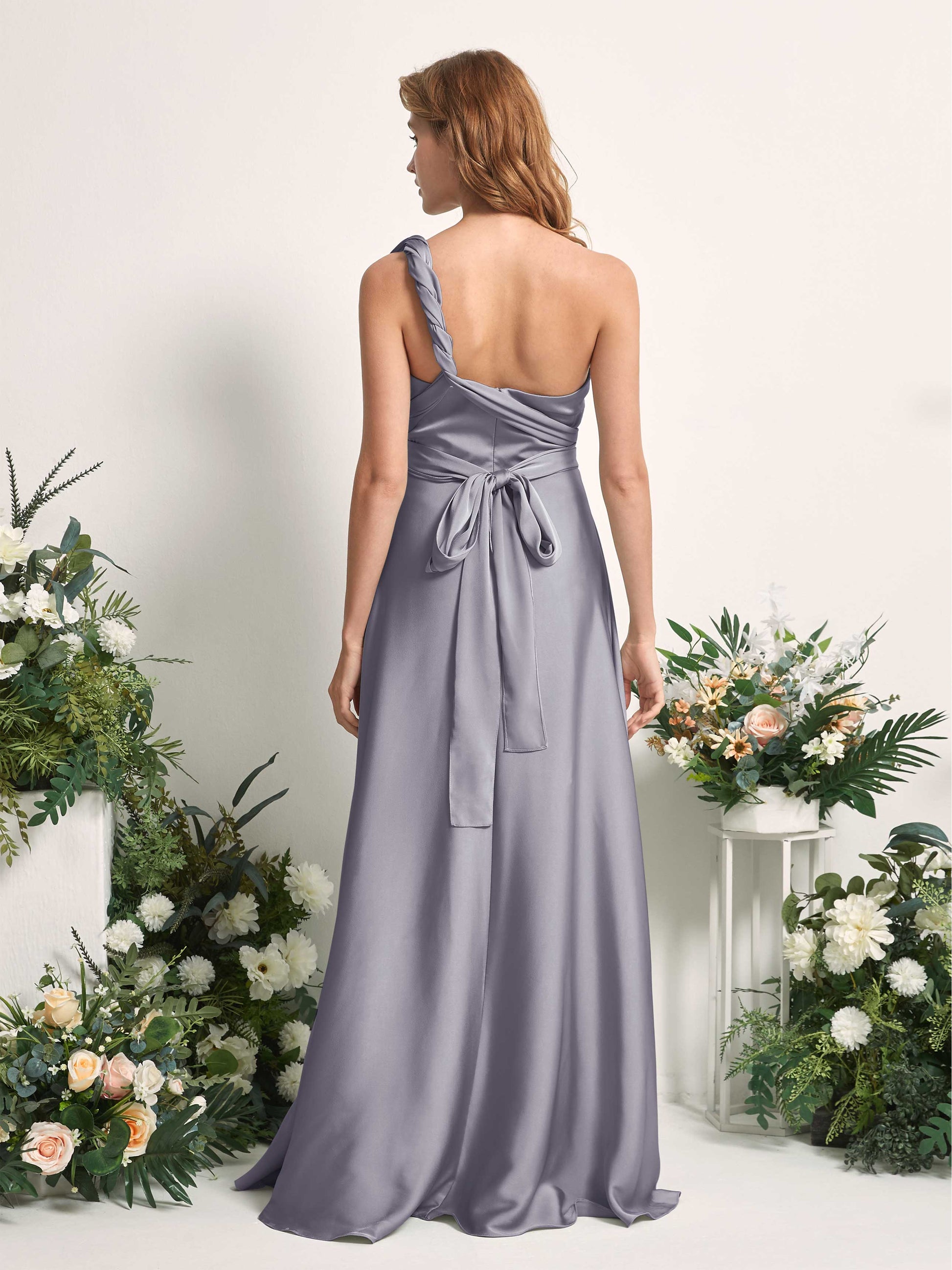 Mirabelle Purple Haze Satin Maxi Dress