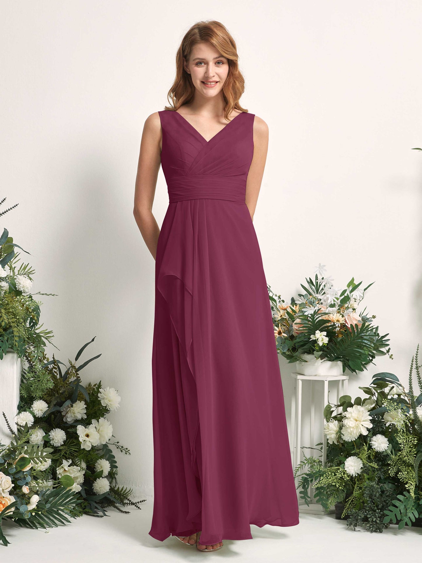 Mollie Chianti Sleeveless Maxi Dress